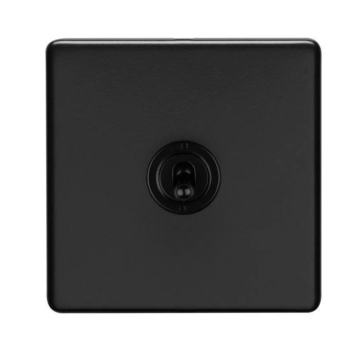 1 Gang 10Amp 2Way Toggle Switch - Matt Black - Image 4