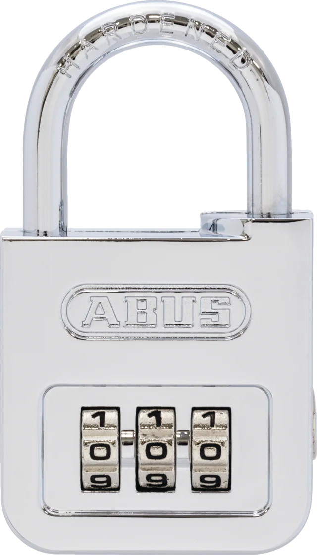 160 Series – Stylish High-Gloss Chrome Combination Padlock
