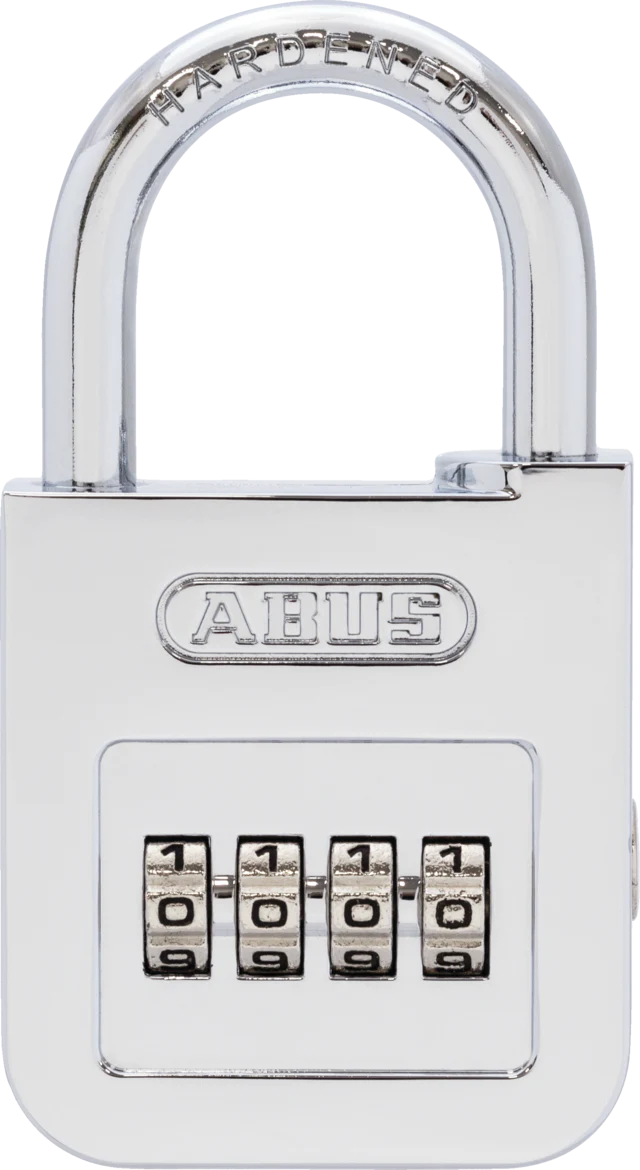 160 Series – Stylish High-Gloss Chrome Combination Padlock - Image 2