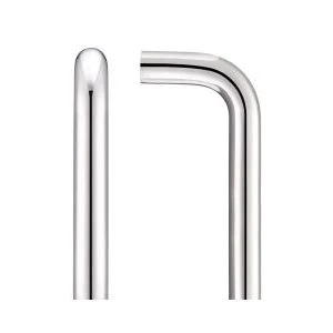 19mm D Pull Handle - 600mm Centers - Grade 304 - Bolt Through Fixings