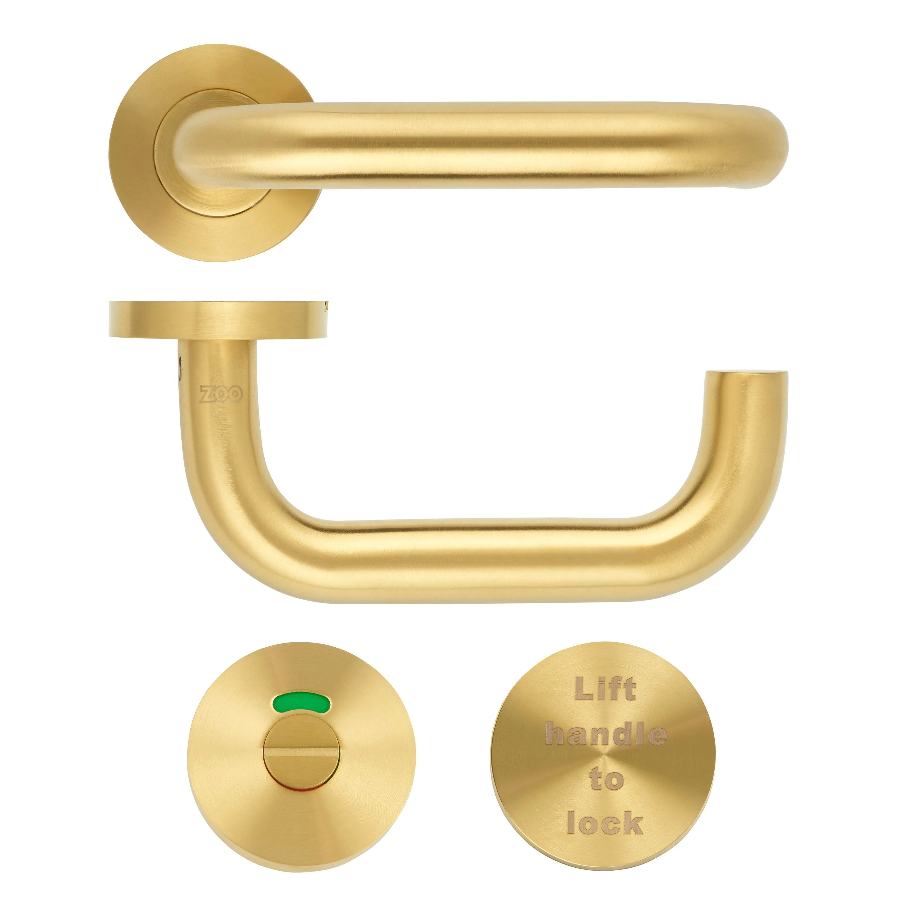 19mm Lift to Lock Tubular Return to Door Lever Set - Push On Rose - Grade 304 - Image 2