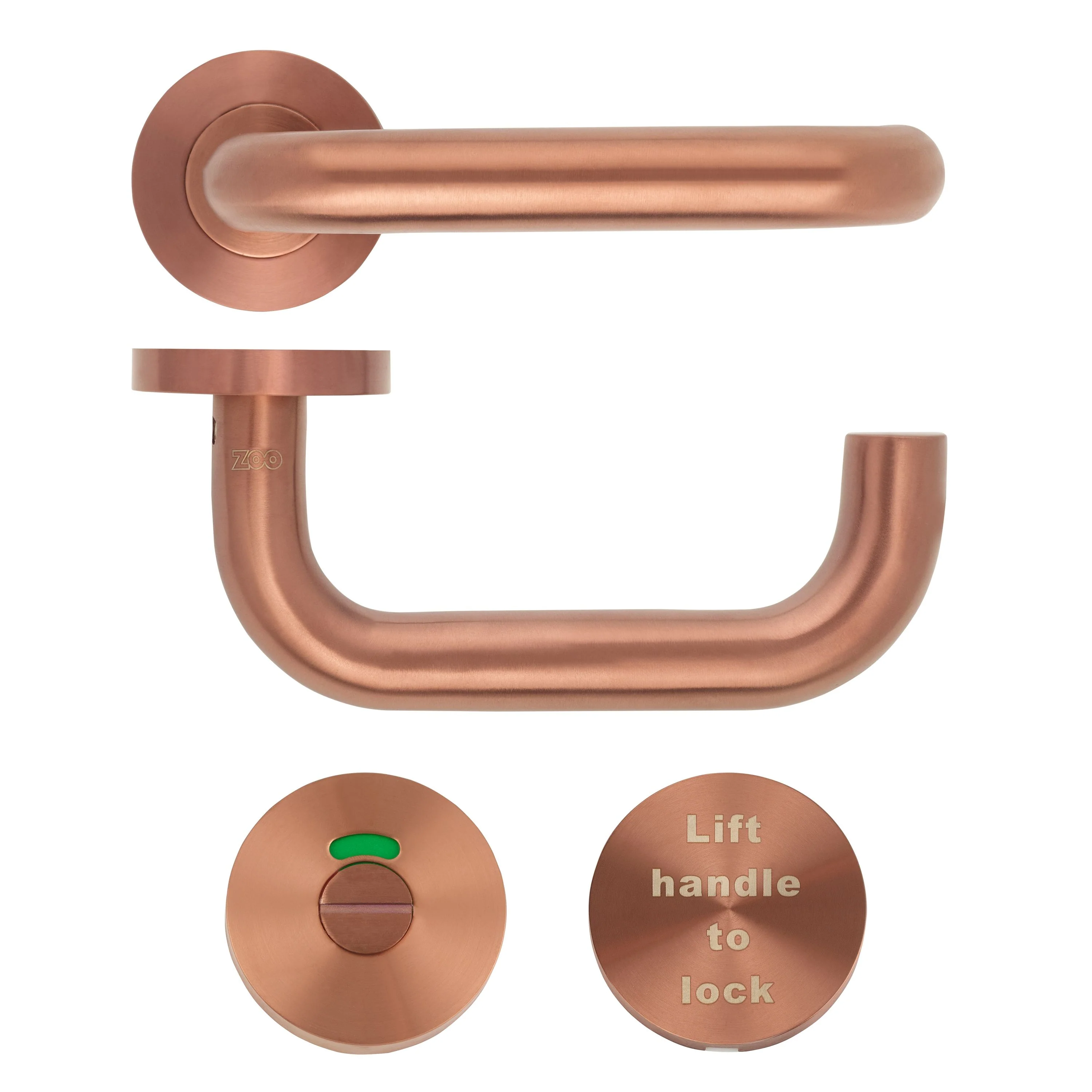 19mm Lift to Lock Tubular Return to Door Lever Set - Push On Rose - Grade 304 - Image 3