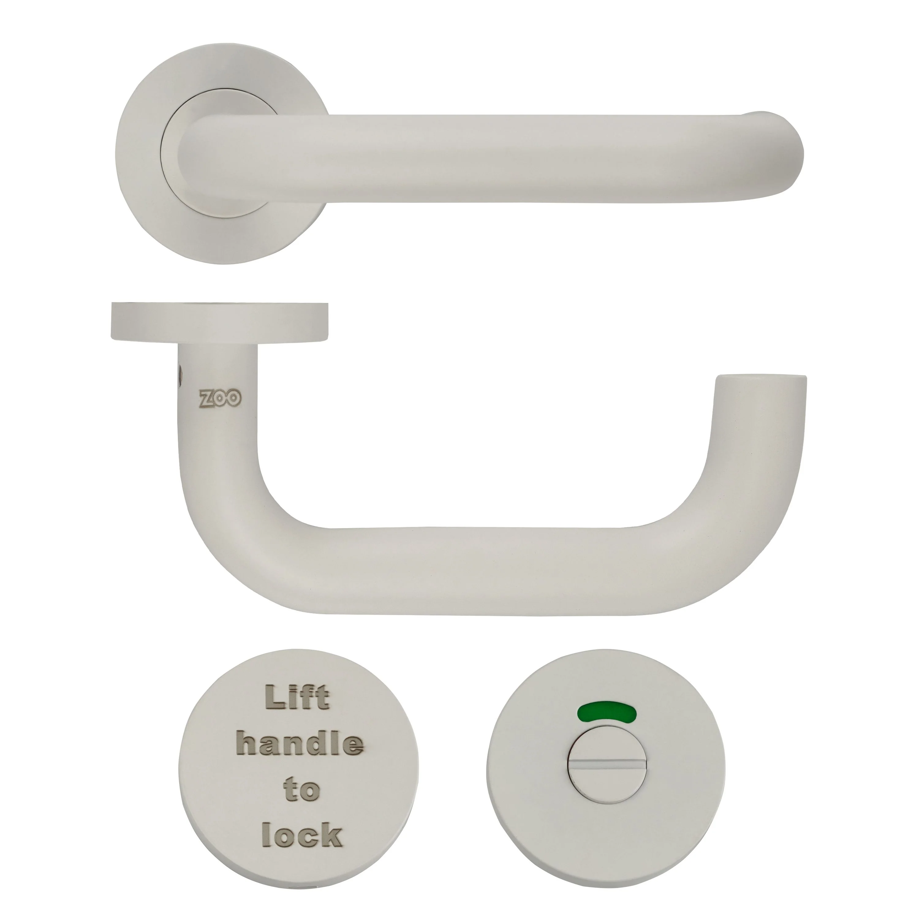 19mm Lift to Lock Tubular Return to Door Lever Set - Push On Rose - Grade 304 - Image 4