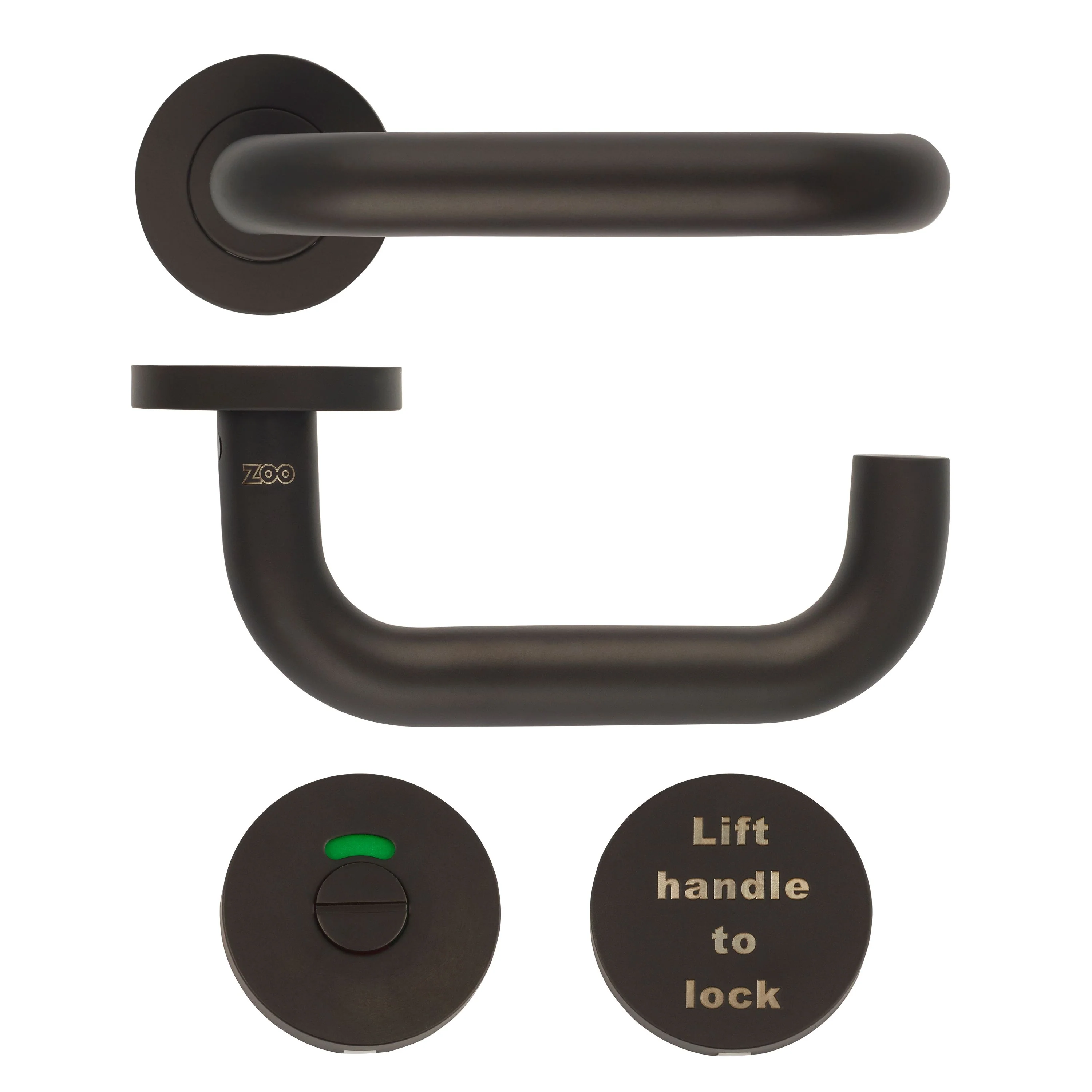 19mm Lift to Lock Tubular Return to Door Lever Set - Push On Rose - Grade 304 - Image 5