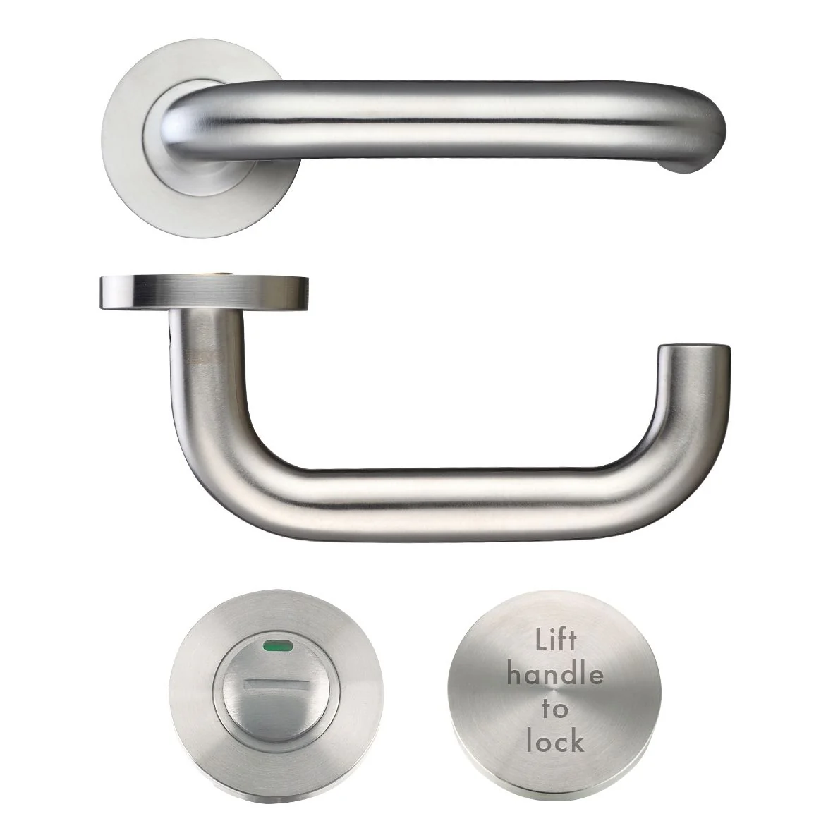 19mm Lift to Lock Tubular Return to Door Lever Set - Push On Rose - Grade 304 - Image 6