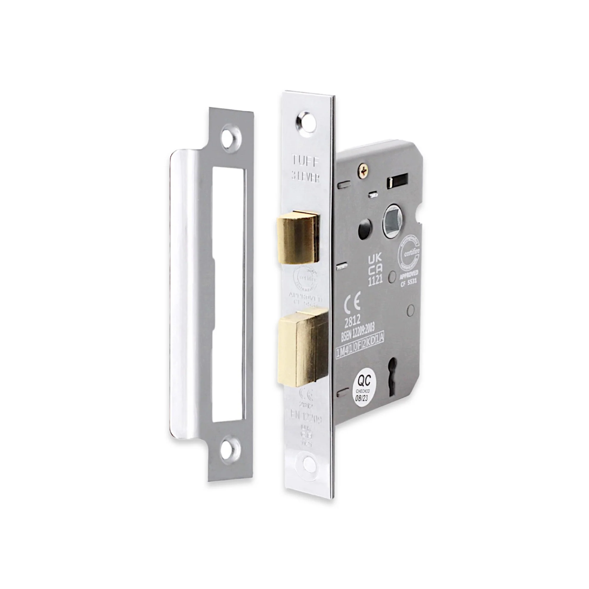 3″ CE 3 Lever Mortice Sash Lock FD60 - Image 3