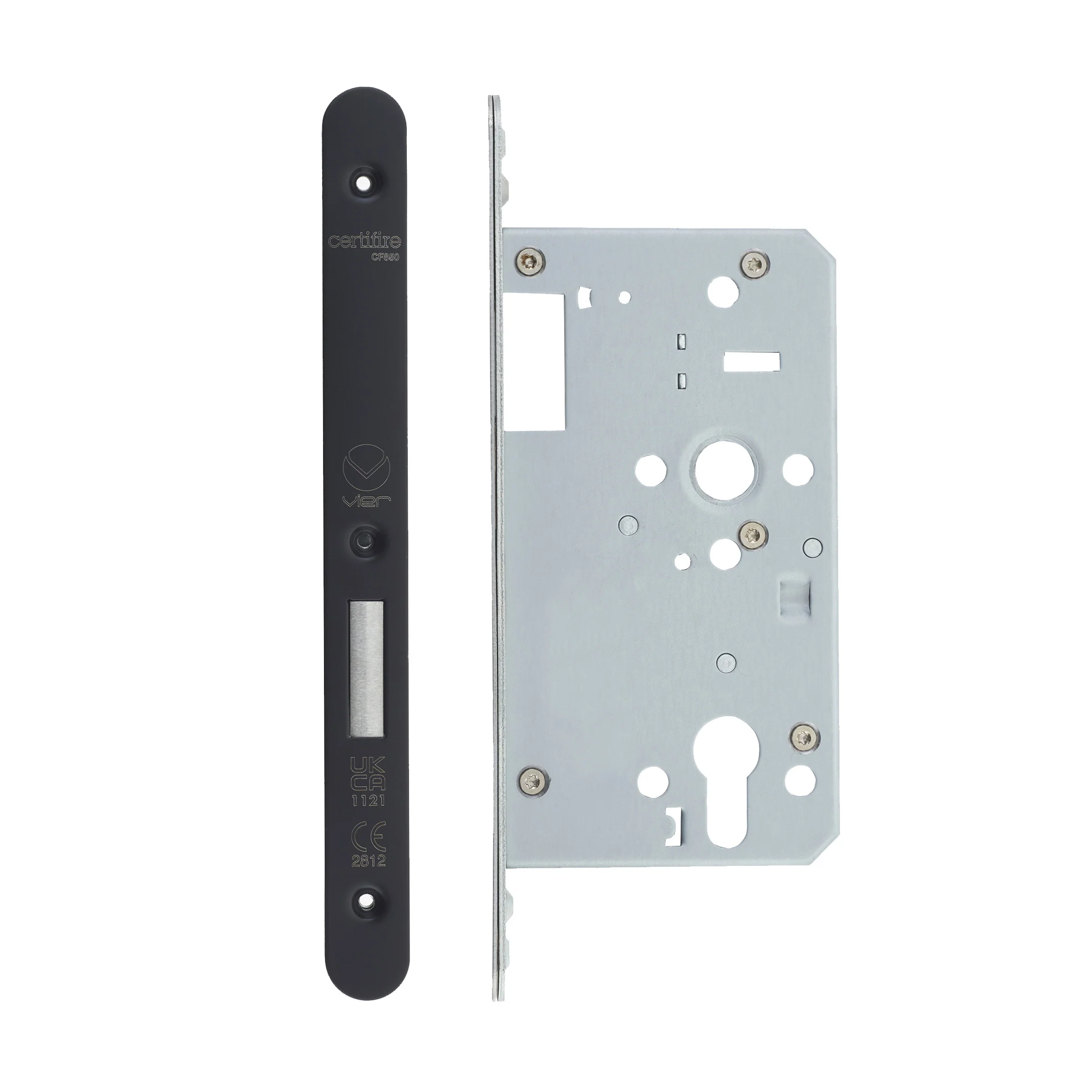 2 Piece DIN Euro Profile Deadlock – 72mm Centres - Image 11