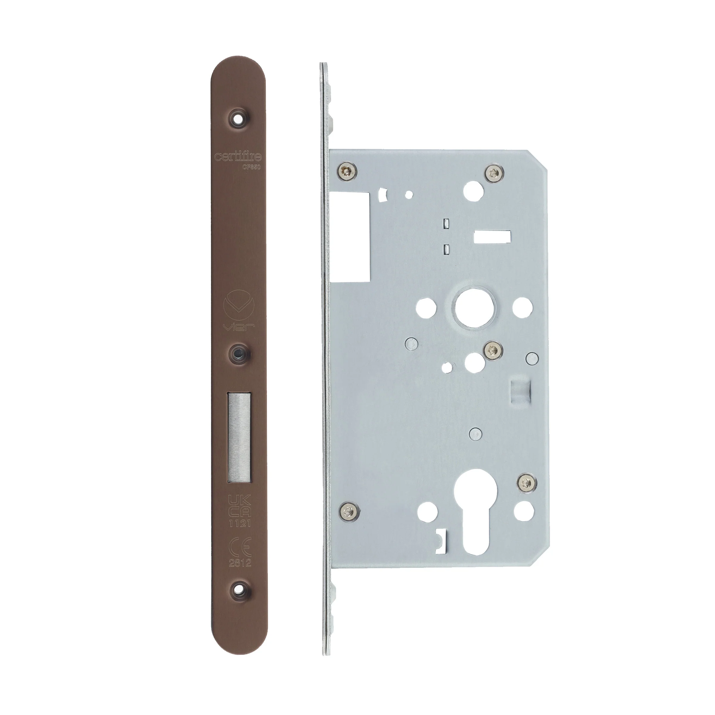 2 Piece DIN Euro Profile Deadlock – 72mm Centres - Image 12