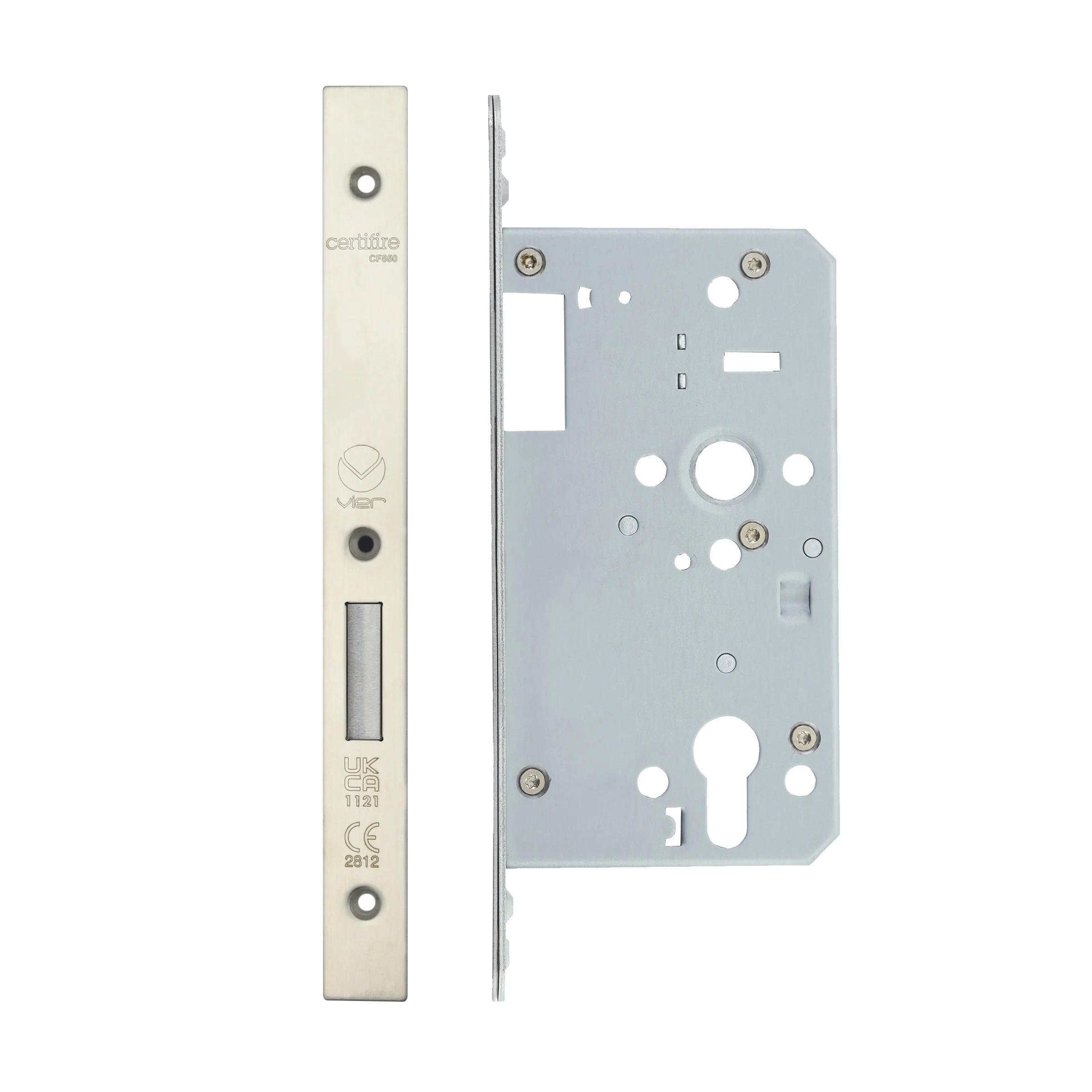 2 Piece DIN Euro Profile Deadlock – 72mm Centres - Image 15