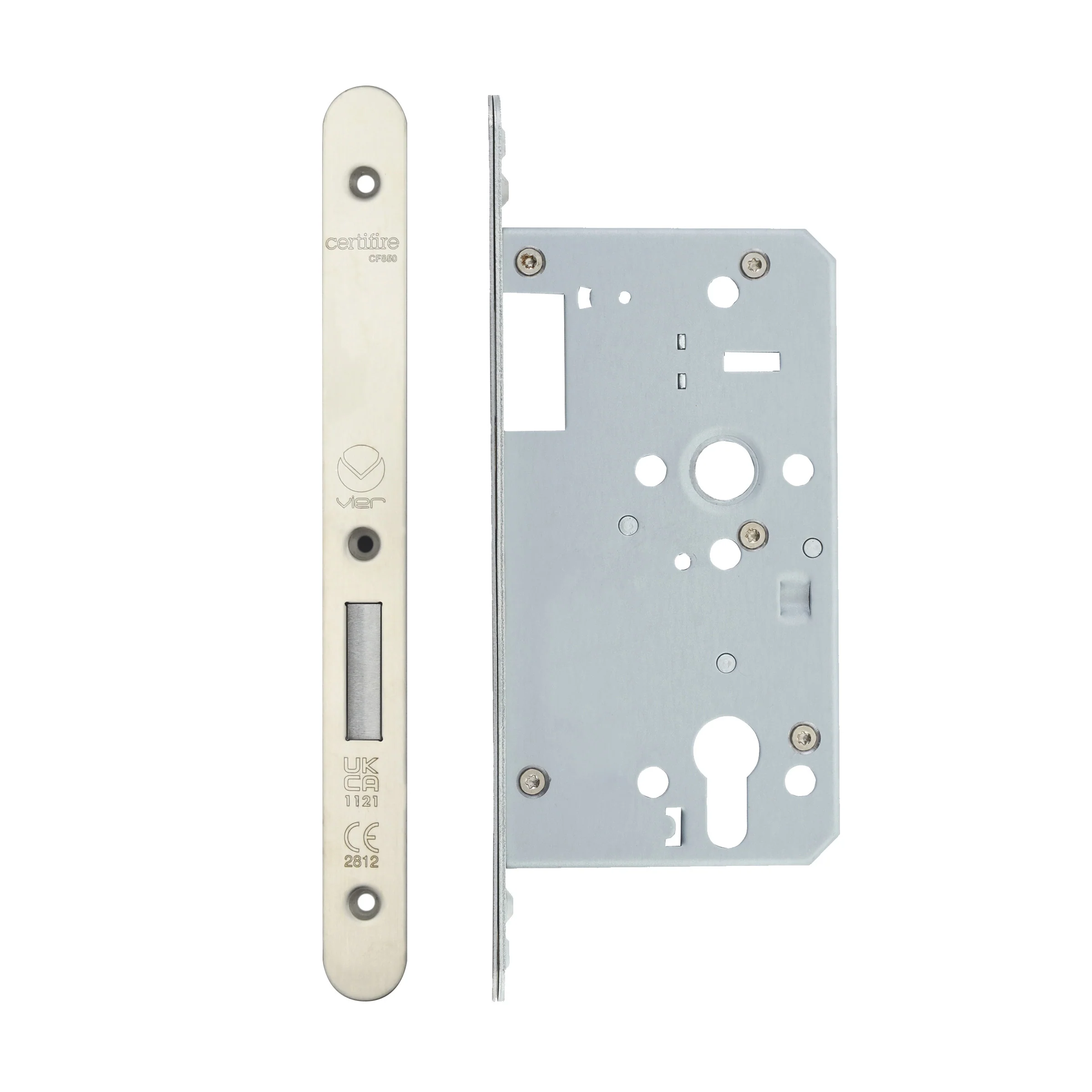 2 Piece DIN Euro Profile Deadlock – 72mm Centres - Image 16