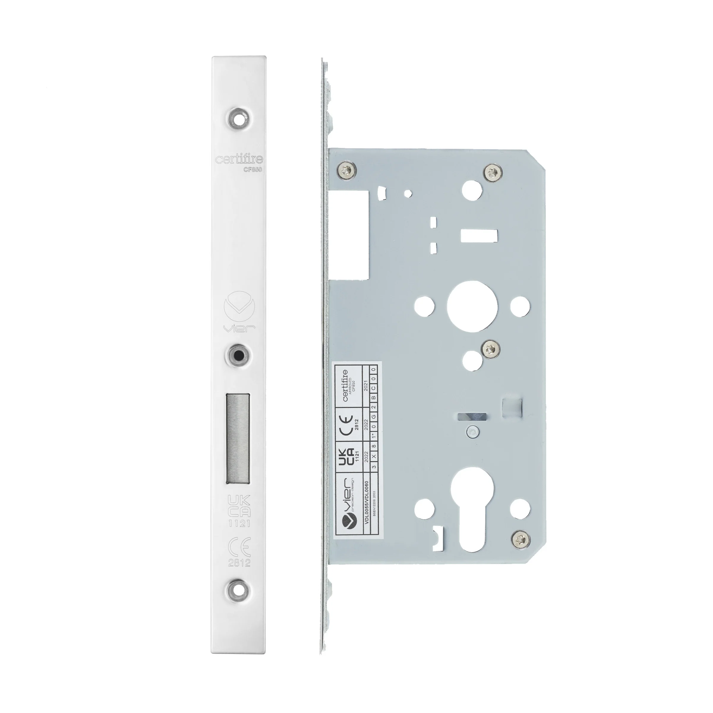 2 Piece DIN Euro Profile Deadlock – 72mm Centres - Image 19