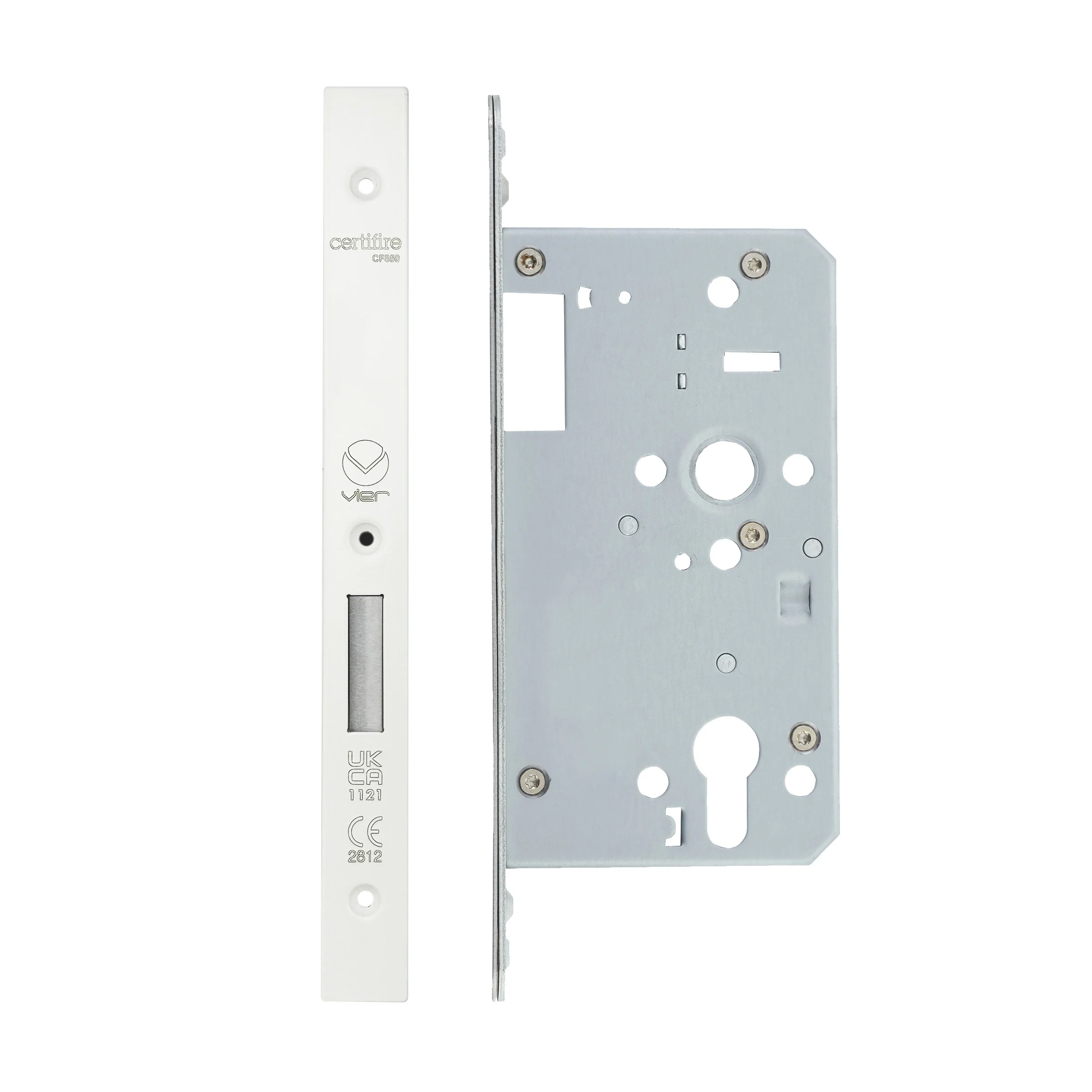 2 Piece DIN Euro Profile Deadlock – 72mm Centres - Image 2