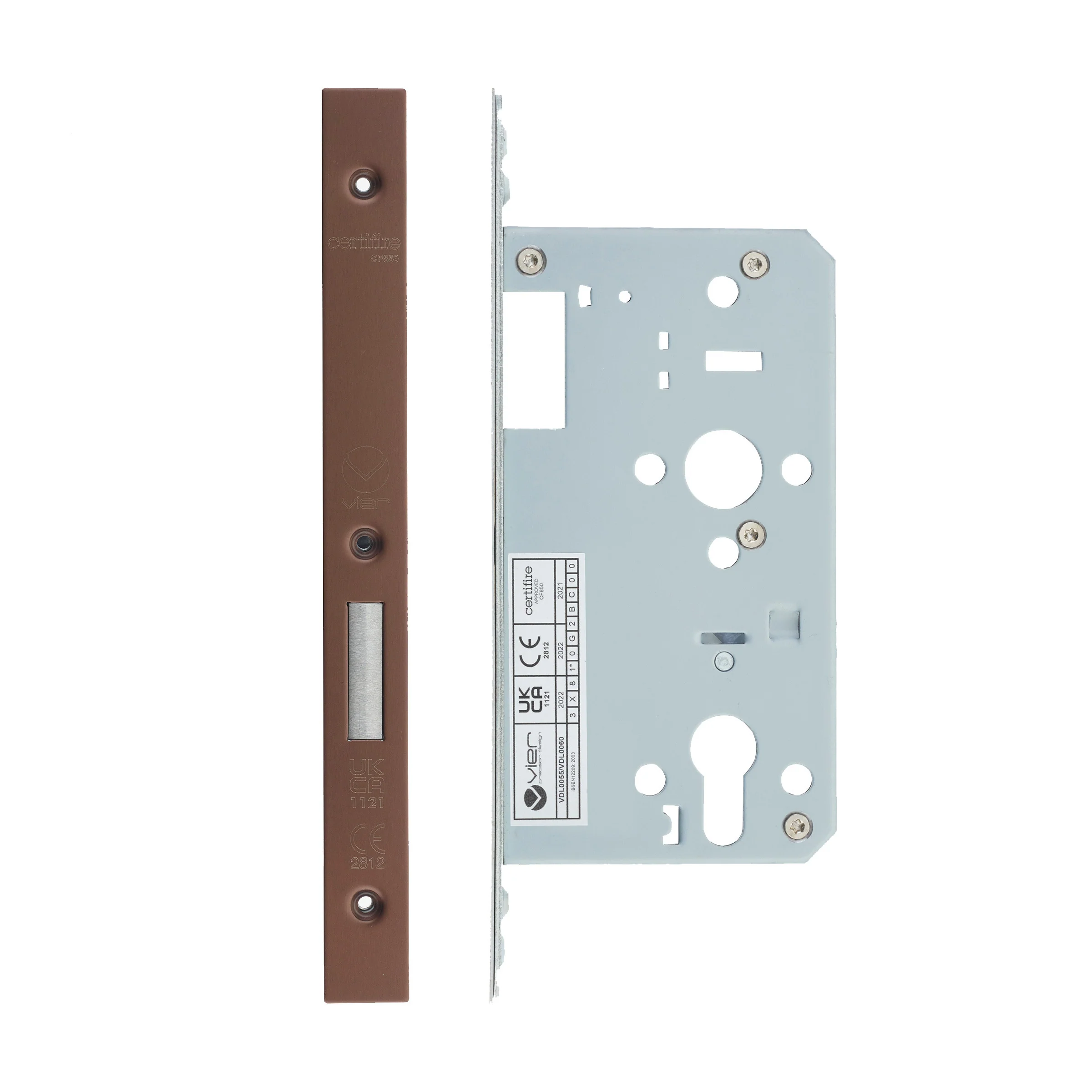 2 Piece DIN Euro Profile Deadlock – 72mm Centres - Image 21