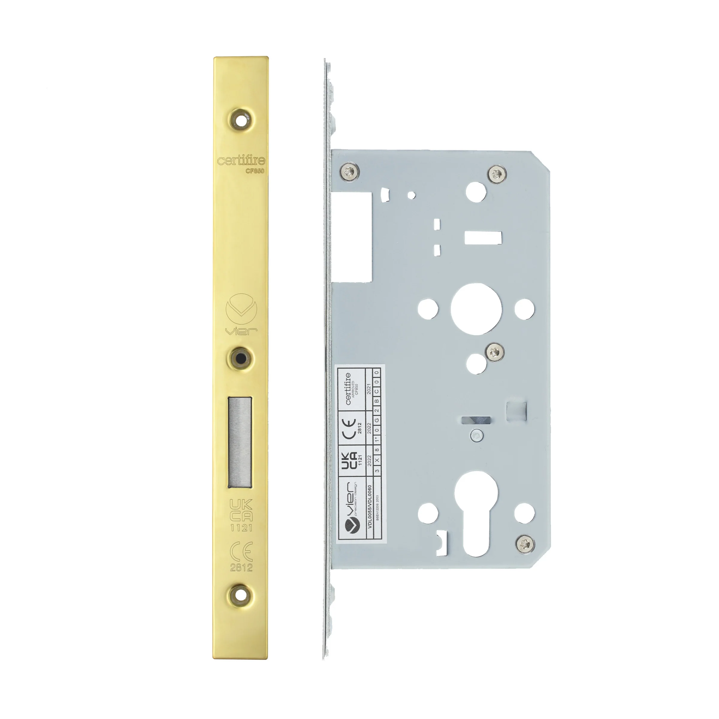 2 Piece DIN Euro Profile Deadlock – 72mm Centres - Image 22