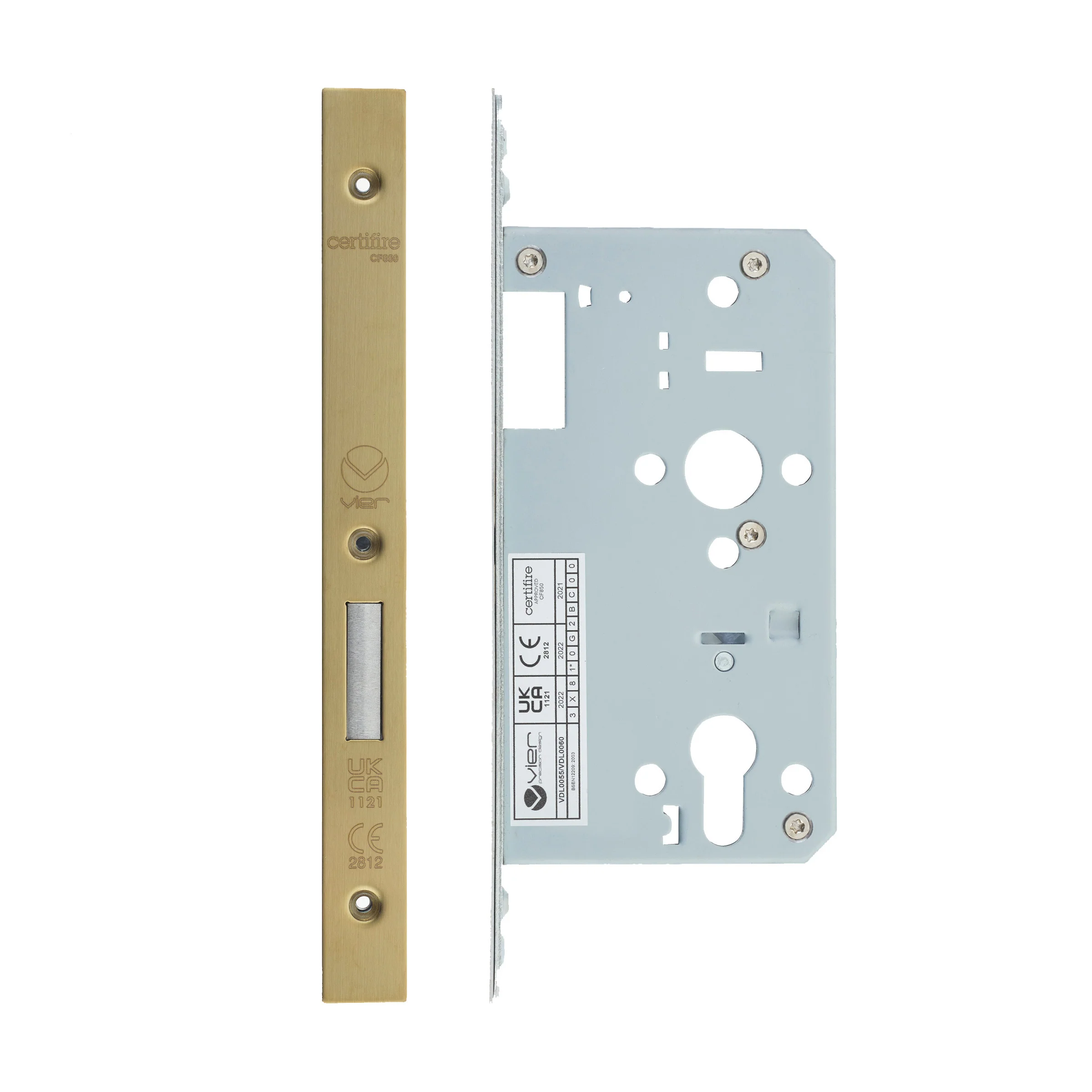 2 Piece DIN Euro Profile Deadlock – 72mm Centres - Image 23