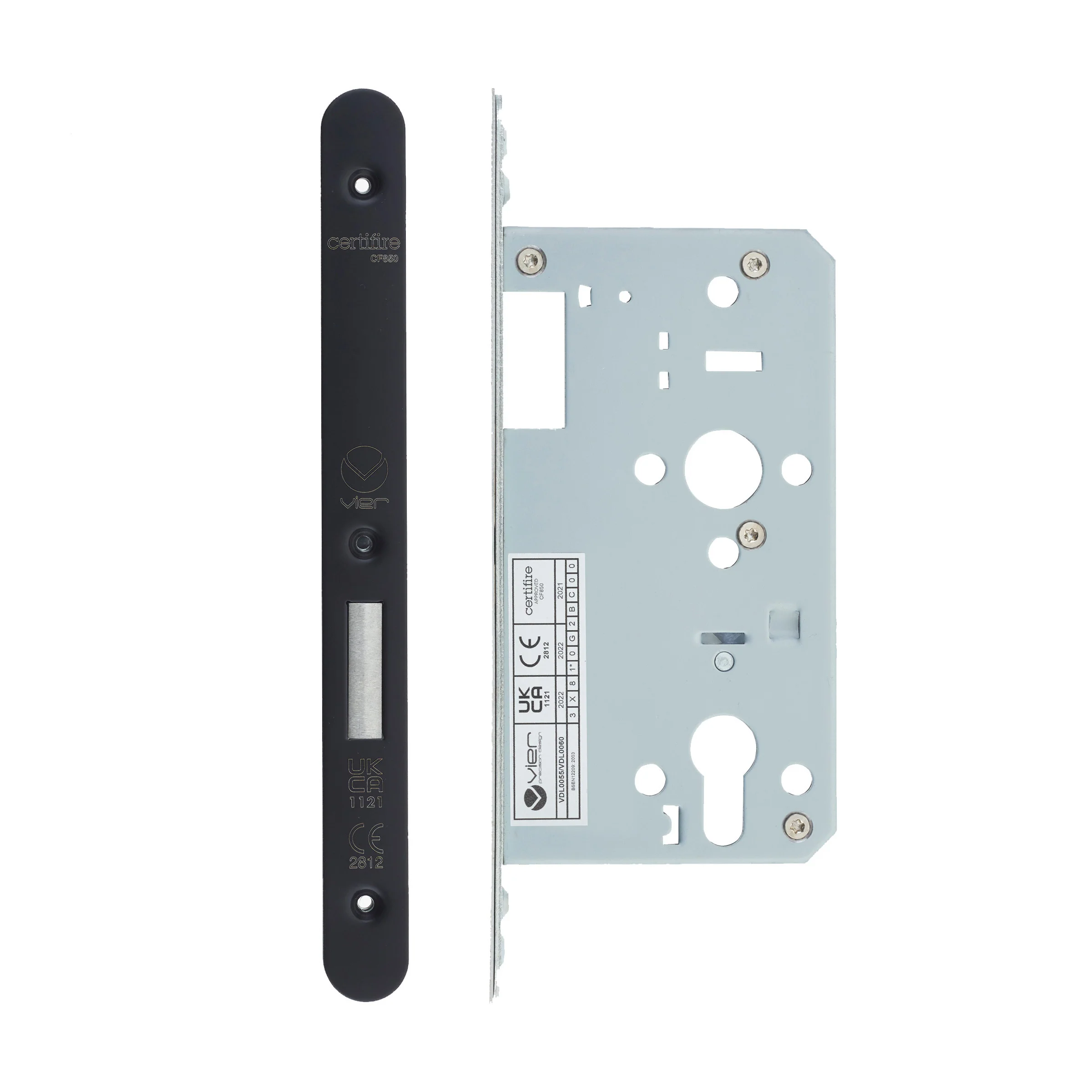 2 Piece DIN Euro Profile Deadlock – 72mm Centres - Image 24