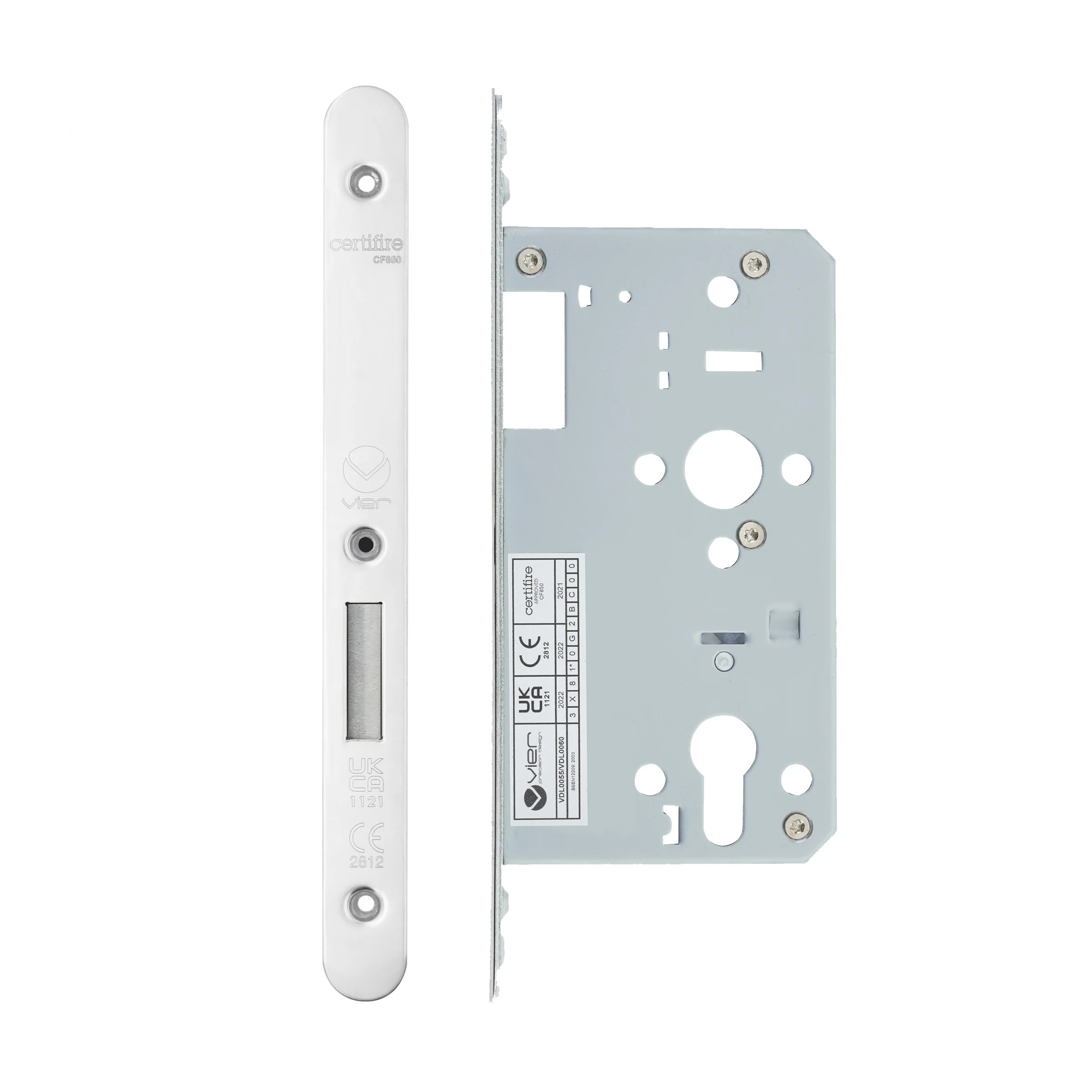 2 Piece DIN Euro Profile Deadlock – 72mm Centres - Image 26