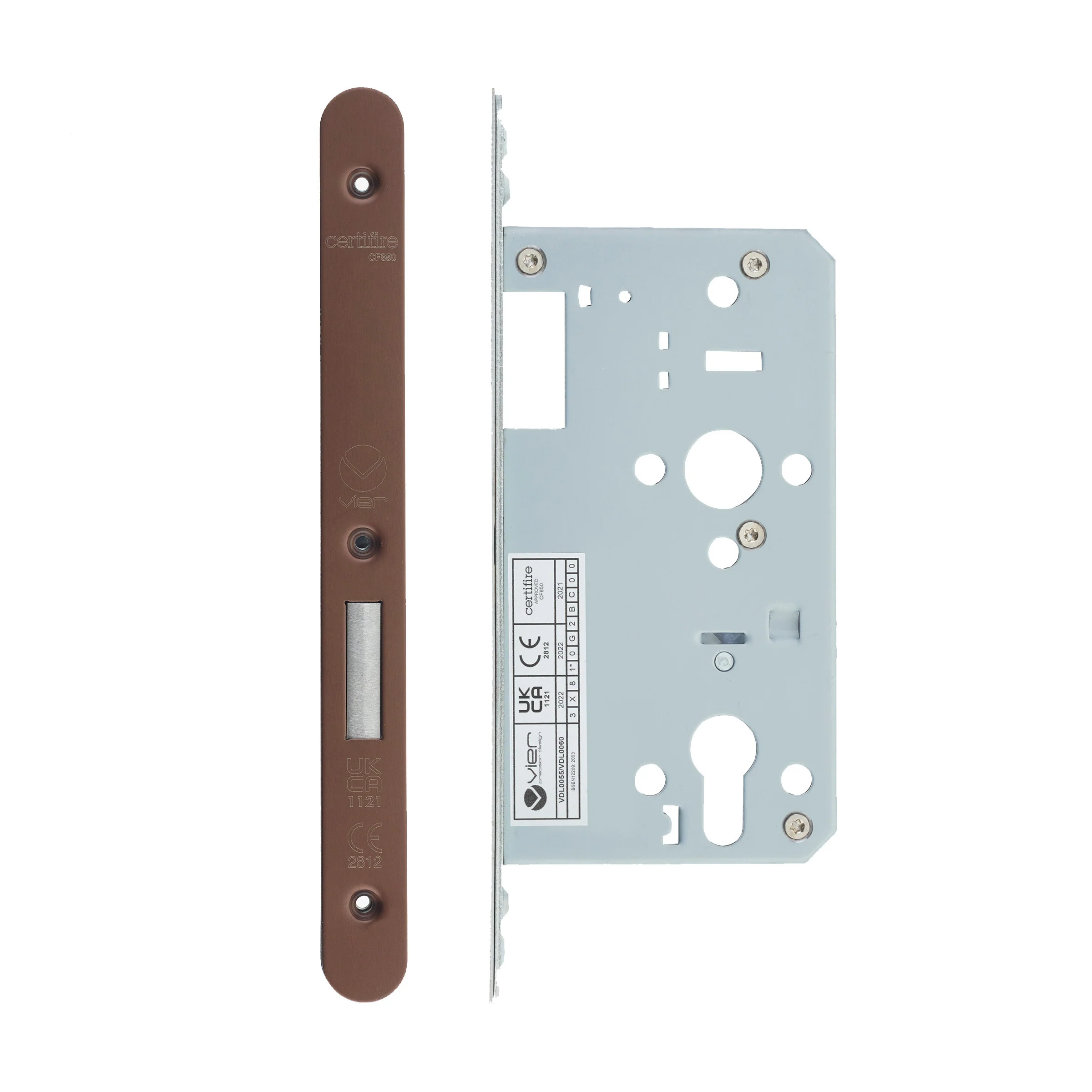 2 Piece DIN Euro Profile Deadlock – 72mm Centres - Image 28