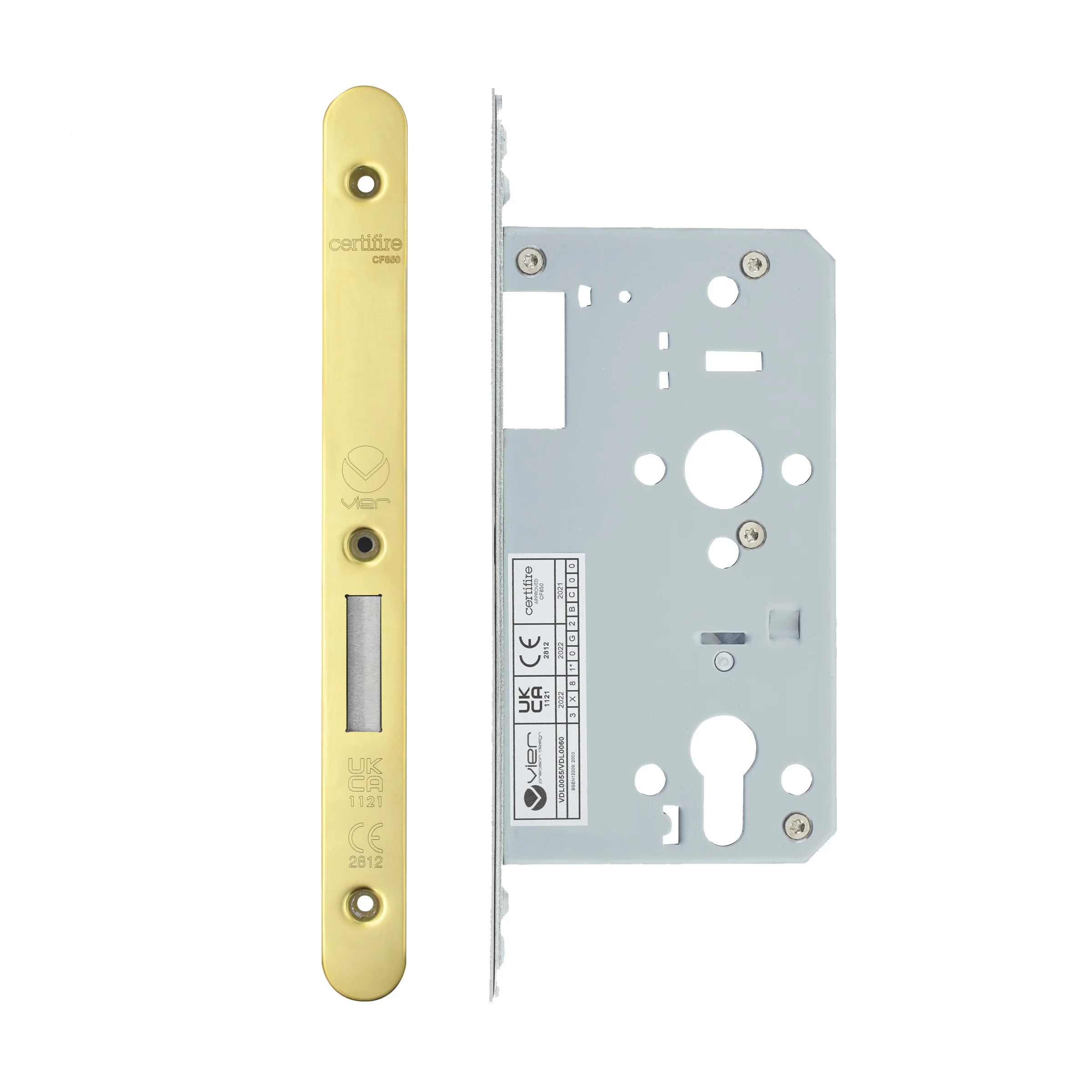 2 Piece DIN Euro Profile Deadlock – 72mm Centres - Image 29