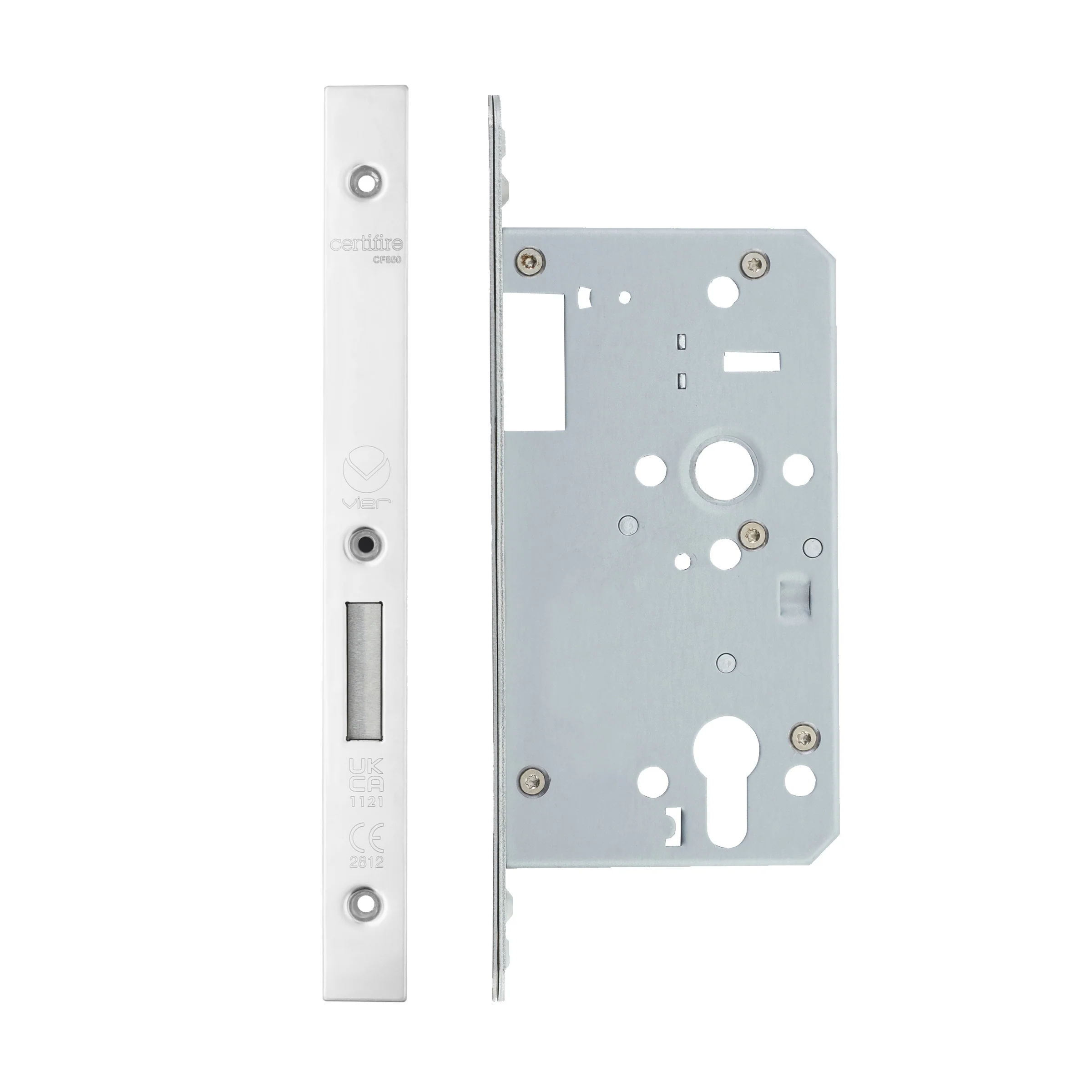 2 Piece DIN Euro Profile Deadlock – 72mm Centres - Image 3