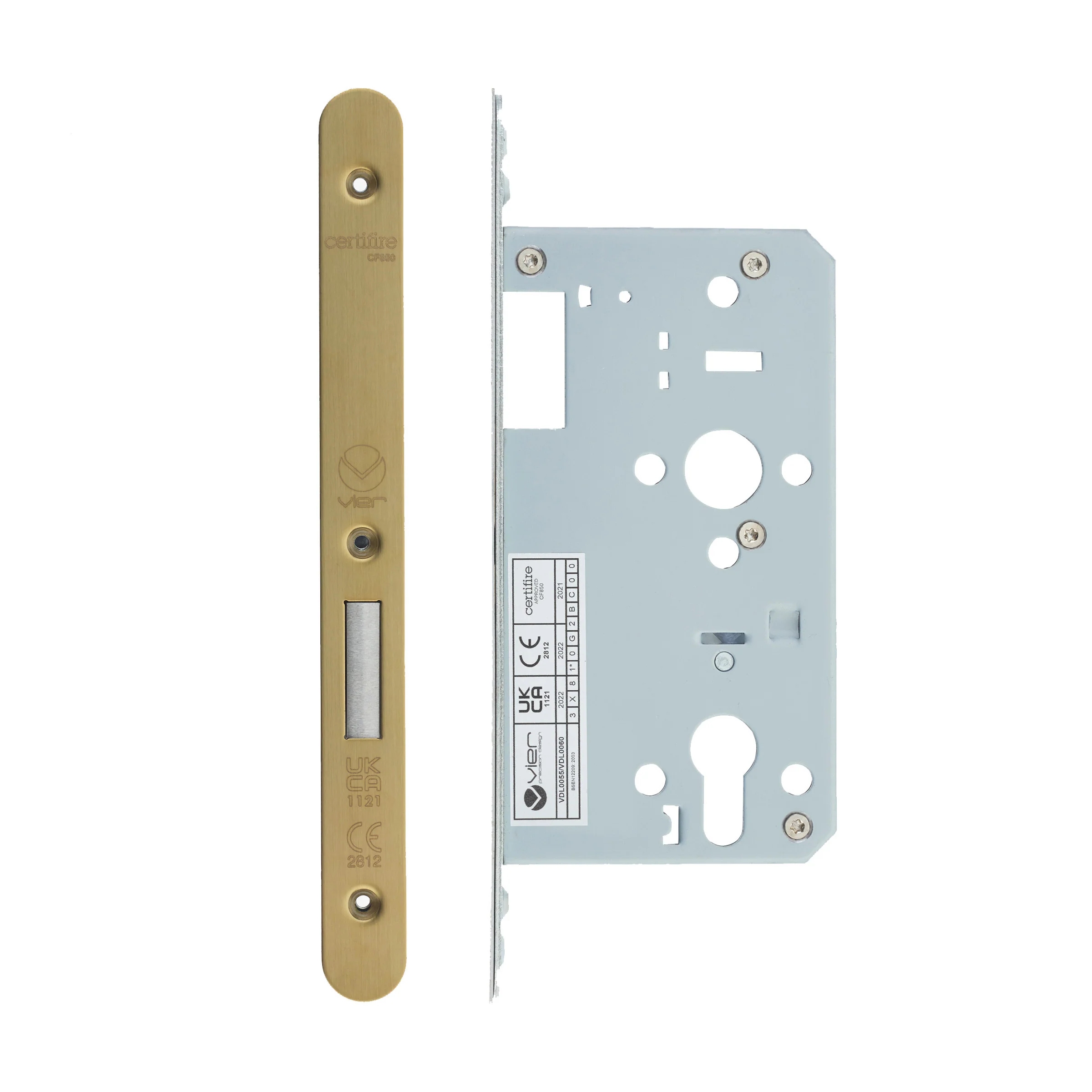 2 Piece DIN Euro Profile Deadlock – 72mm Centres - Image 30