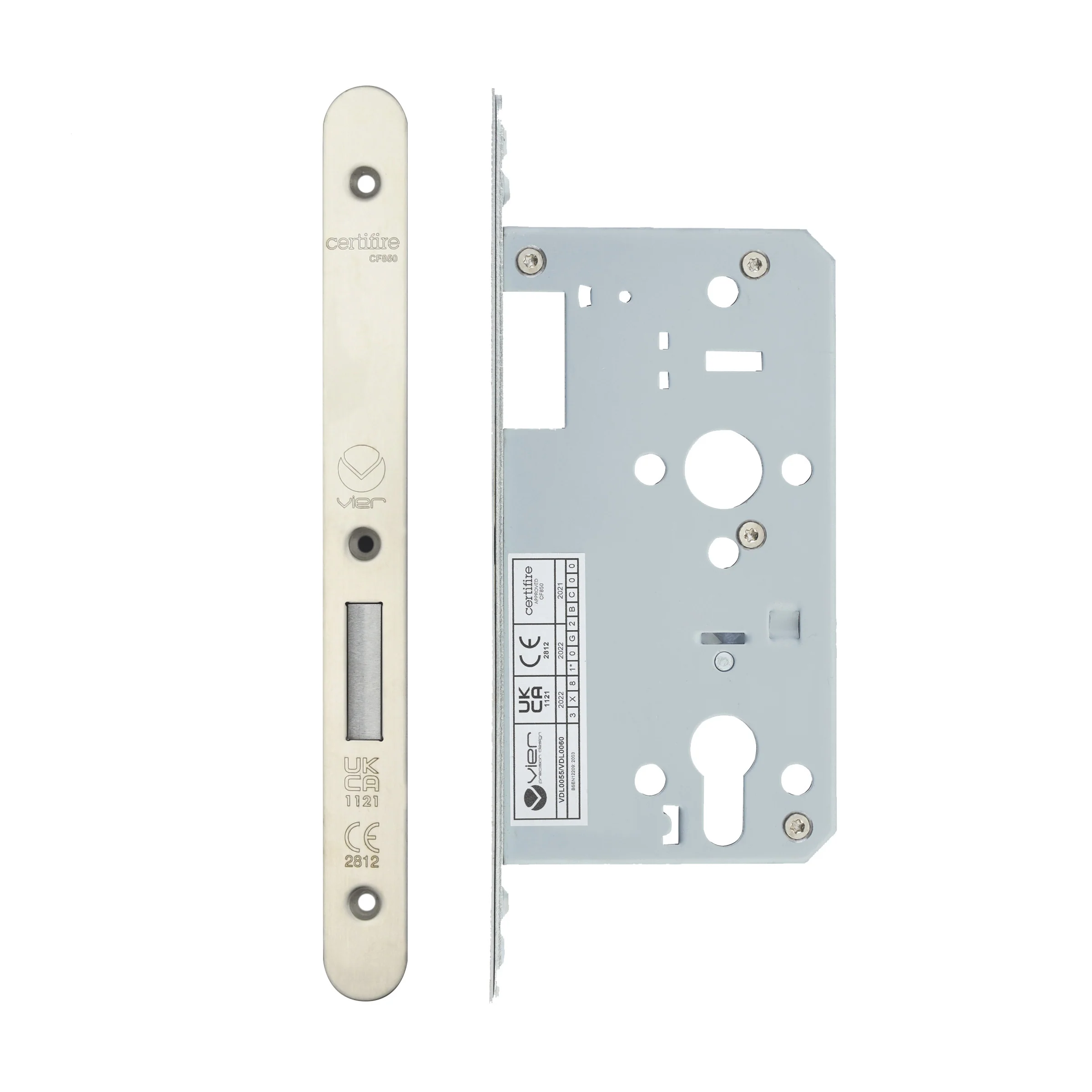 2 Piece DIN Euro Profile Deadlock – 72mm Centres - Image 31