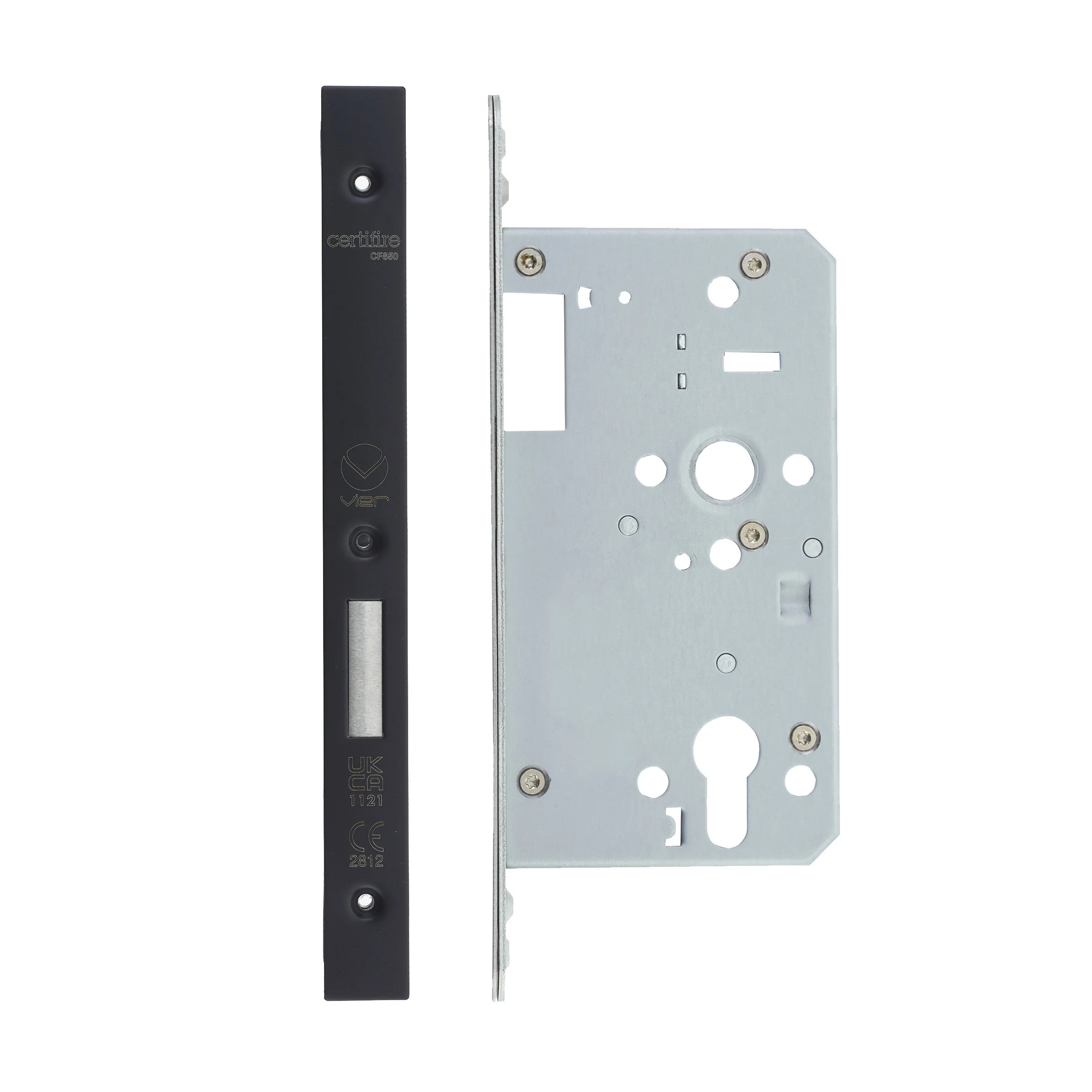 2 Piece DIN Euro Profile Deadlock – 72mm Centres - Image 4