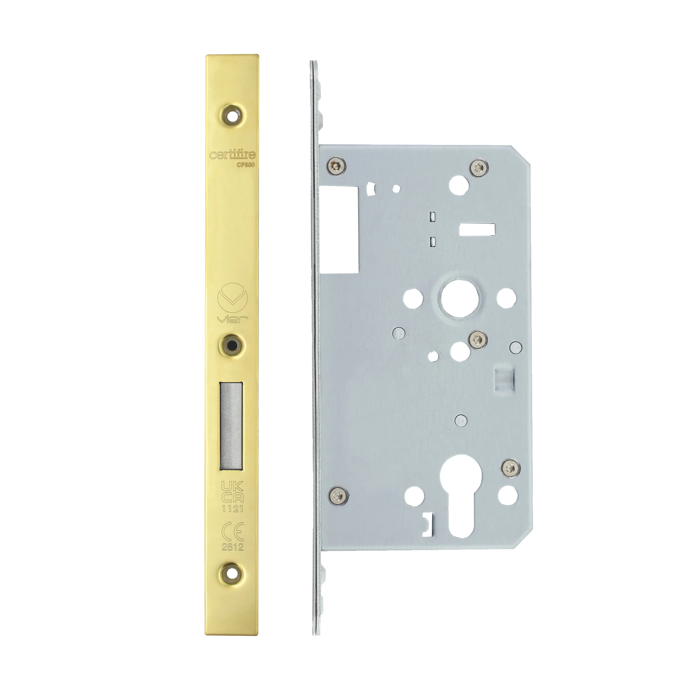 2 Piece DIN Euro Profile Deadlock – 72mm Centres - Image 6