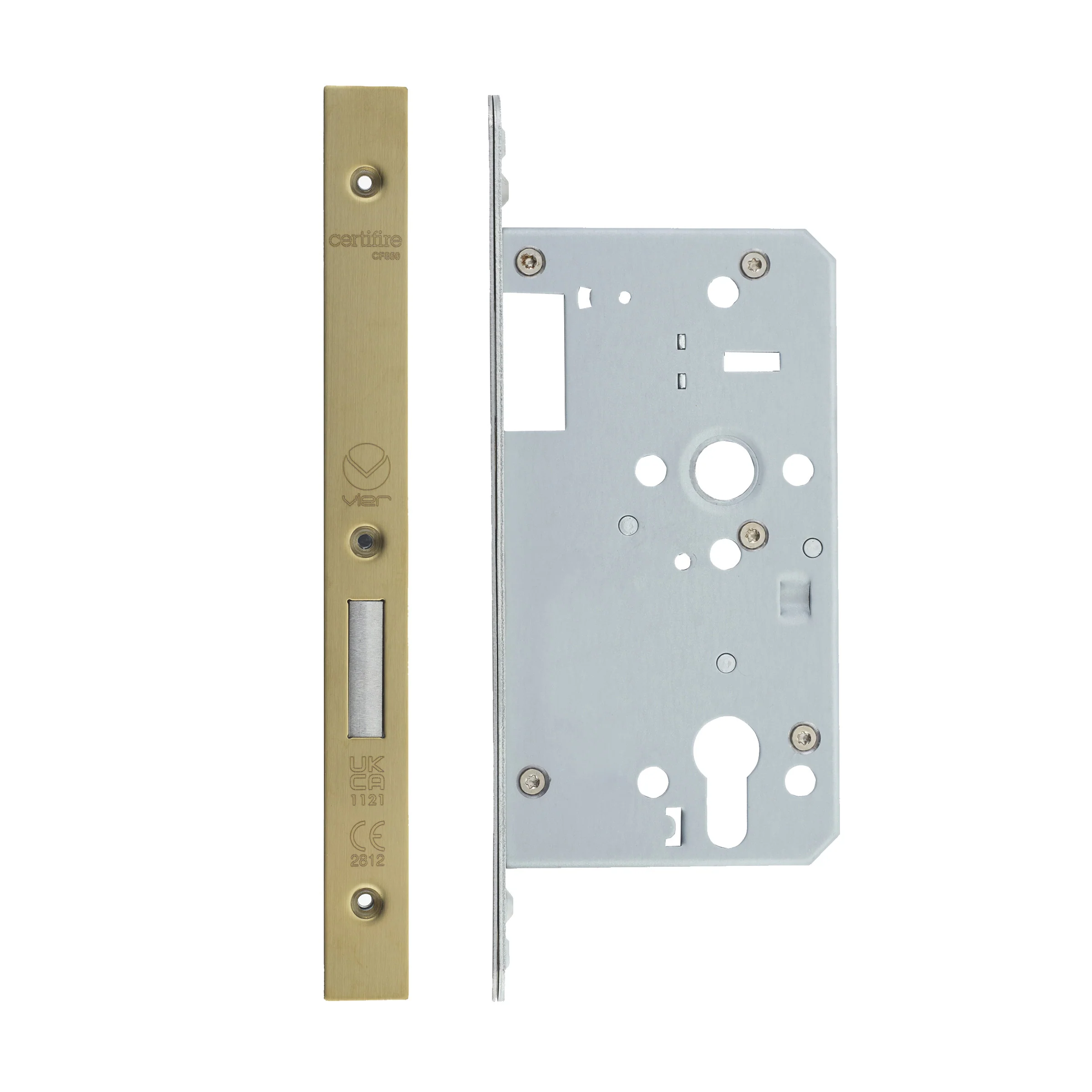 2 Piece DIN Euro Profile Deadlock – 72mm Centres - Image 7