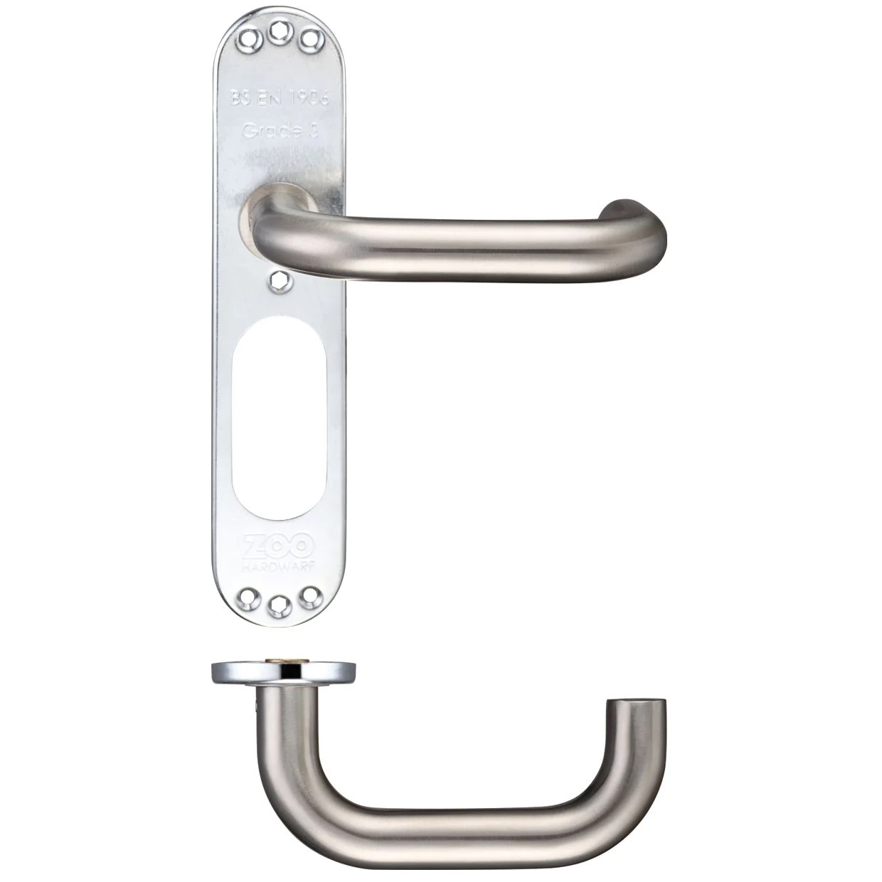 22mm Tubular Return to Door Lever on Inner Plate - Image 2