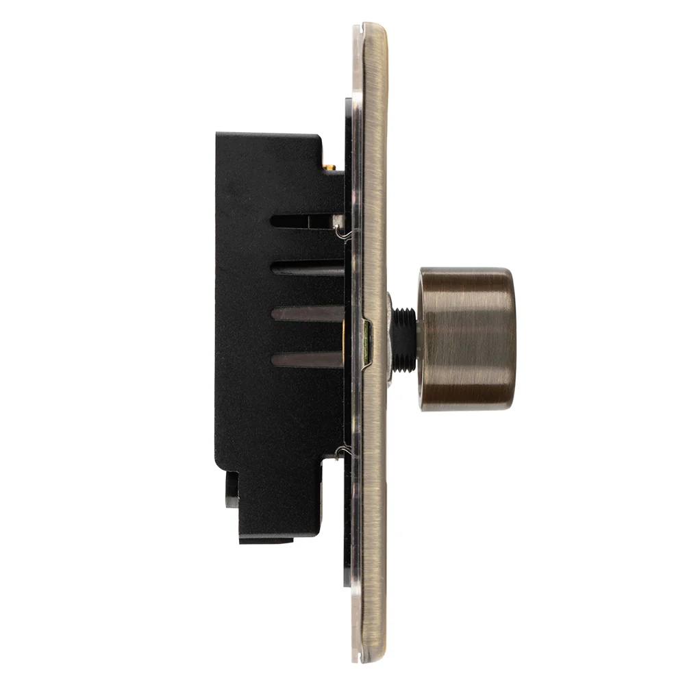 Concealed 3mm 1 Gang Dimmer - Antique Brass - Image 4