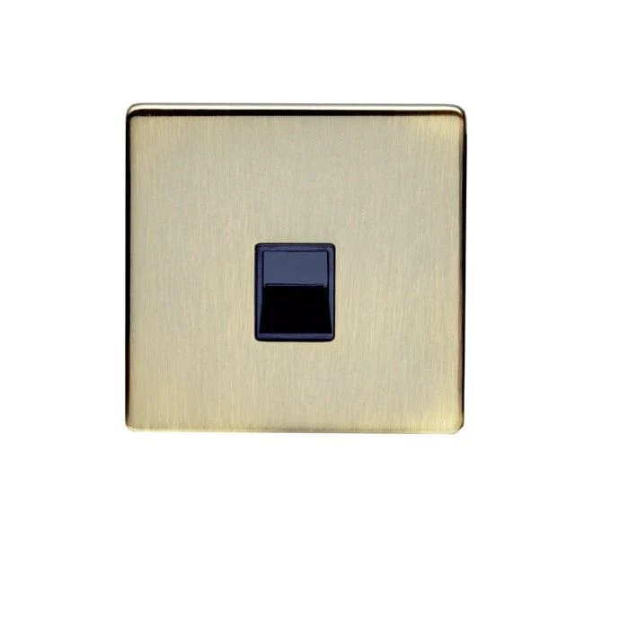 Concealed 3mm Telephone Slave - Antique Brass