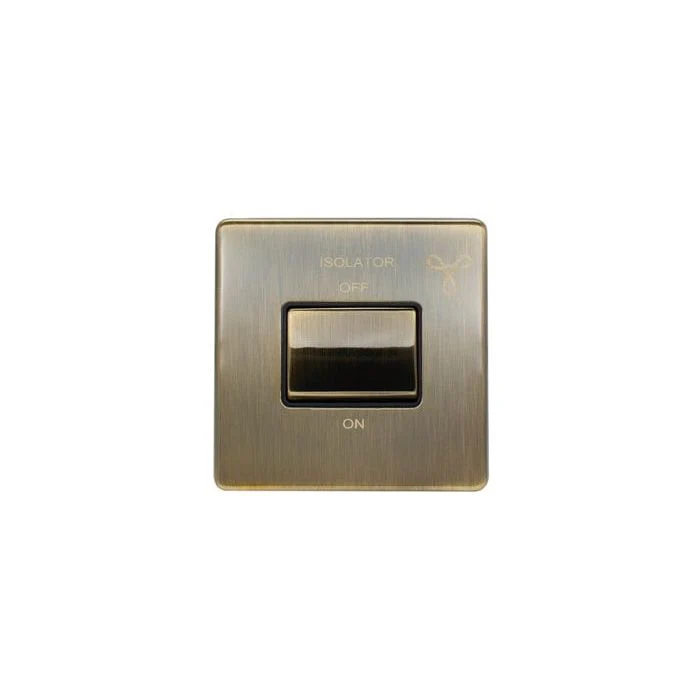Concealed 3mm Fan Switch - Antique Brass