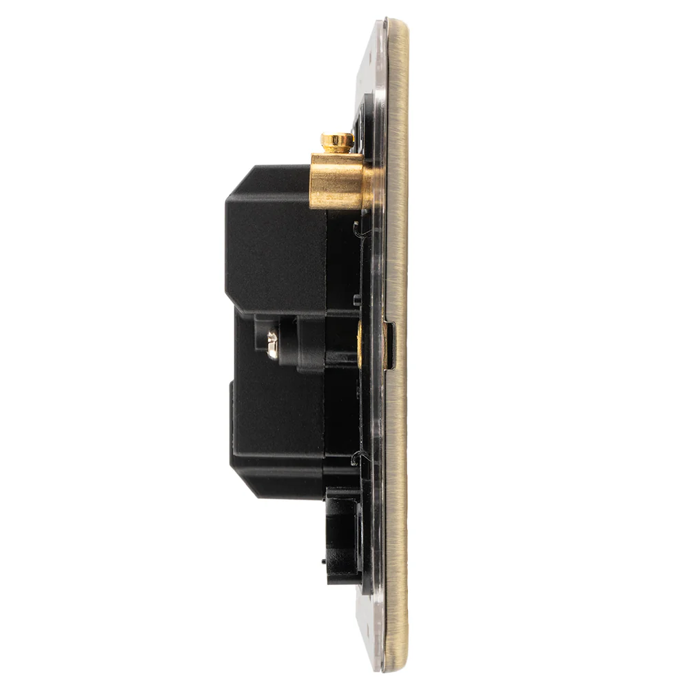 Concealed 3mm Unswitched Fuse Spur - Antique Brass - Image 3