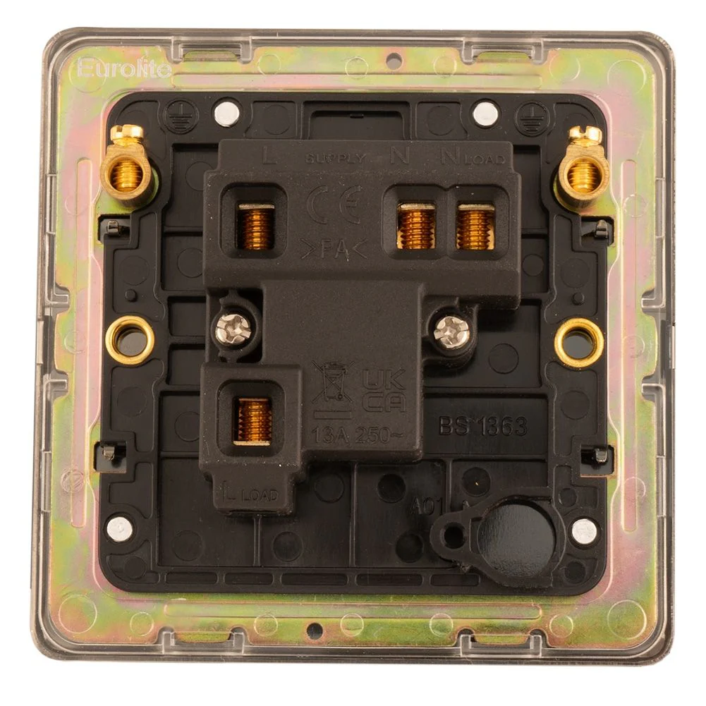 Concealed 3mm Unswitched Fuse Spur - Antique Brass - Image 5