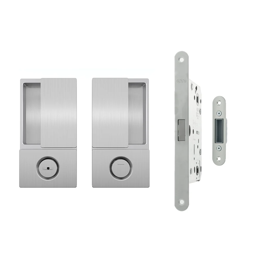 AGB Wave Flush Door Handle & Lock Set - Image 2