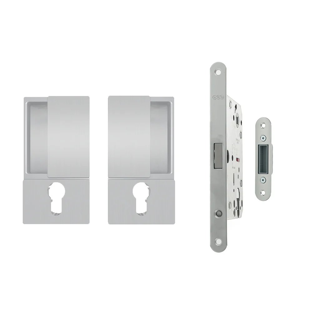 AGB Wave Flush Door Handle & Lock Set - Image 6