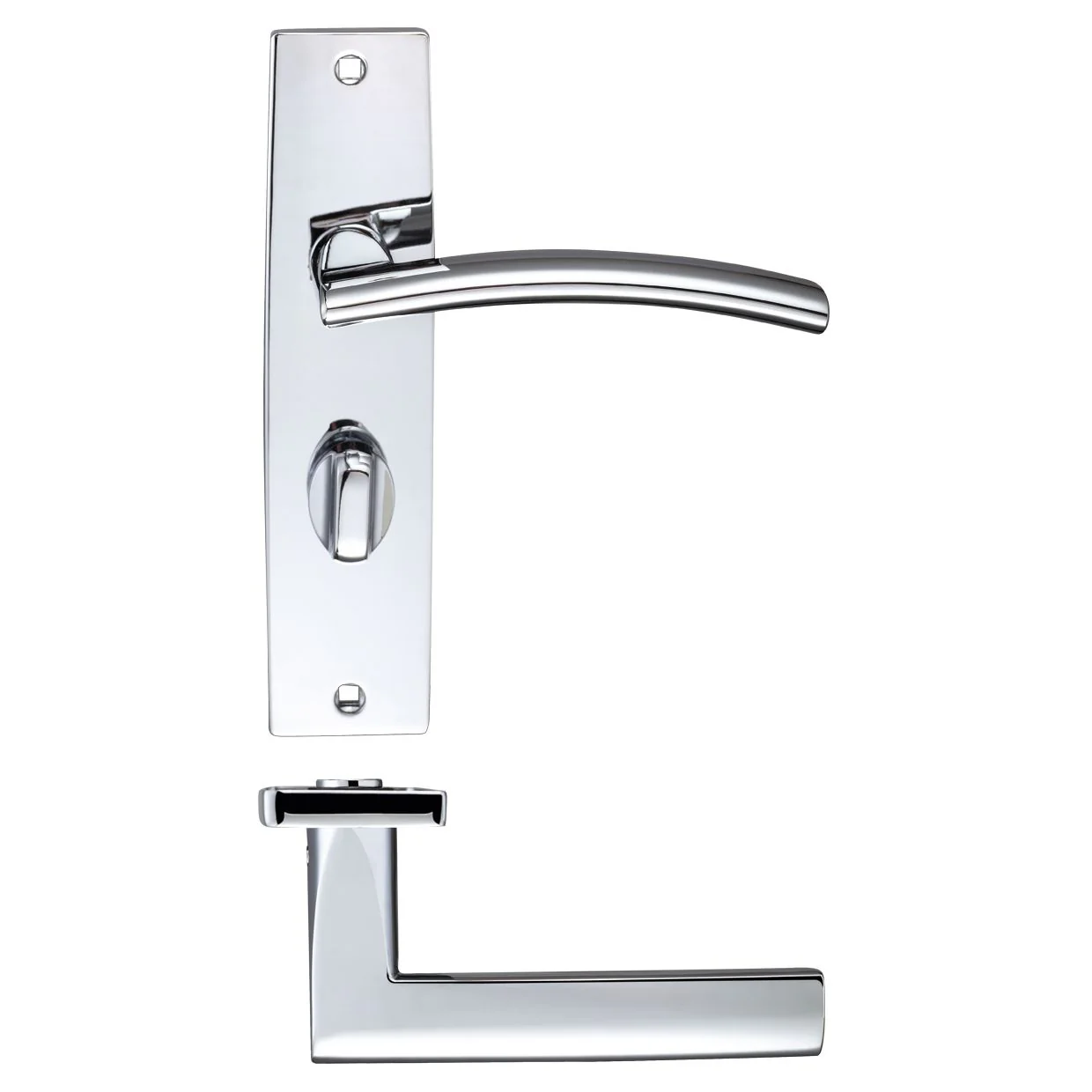 Amalfi Lever Bathroom (57mm c/c) On Backplate - 180x43mm - Image 4