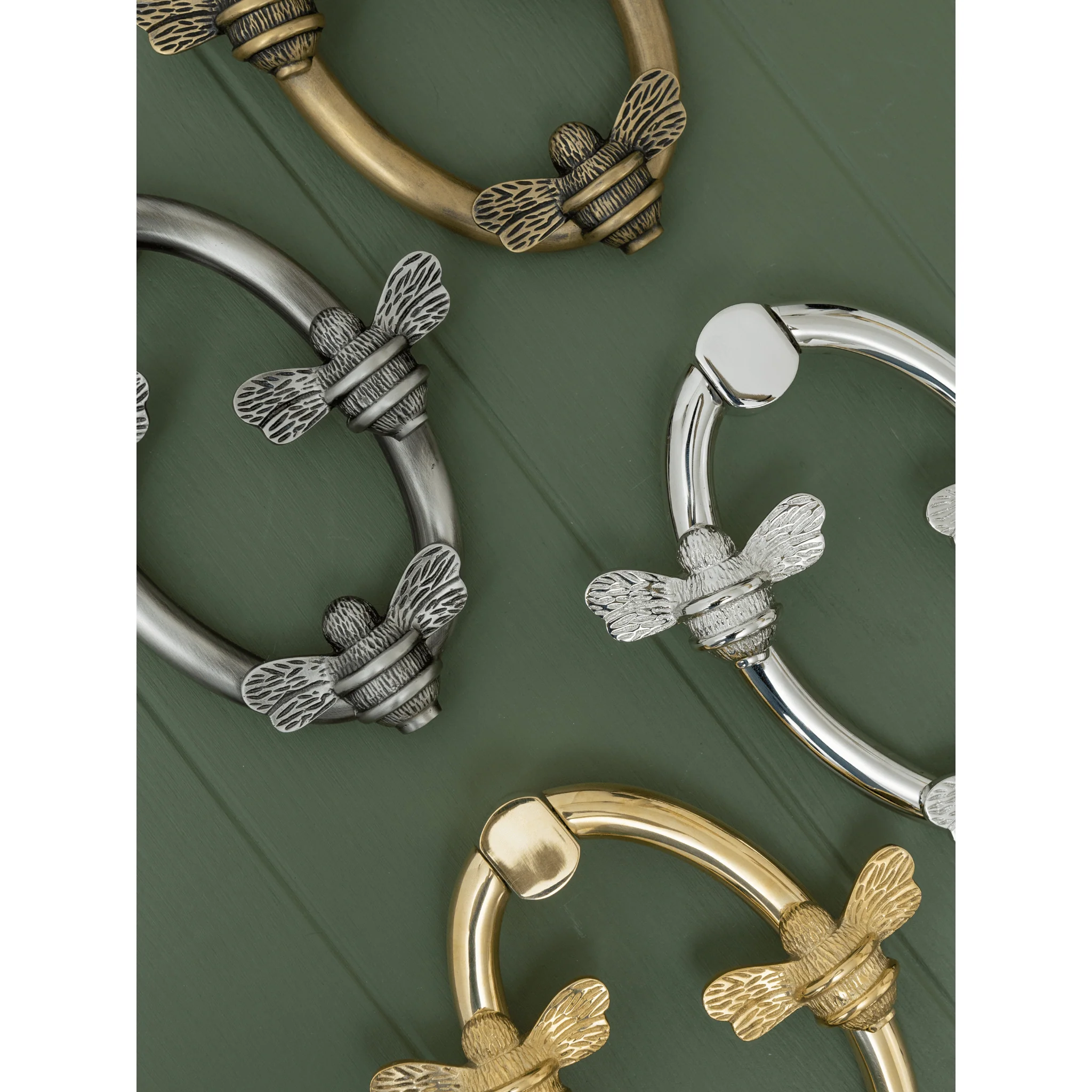 Solid Brass Nectar Bee Door Knockers - Premium Size