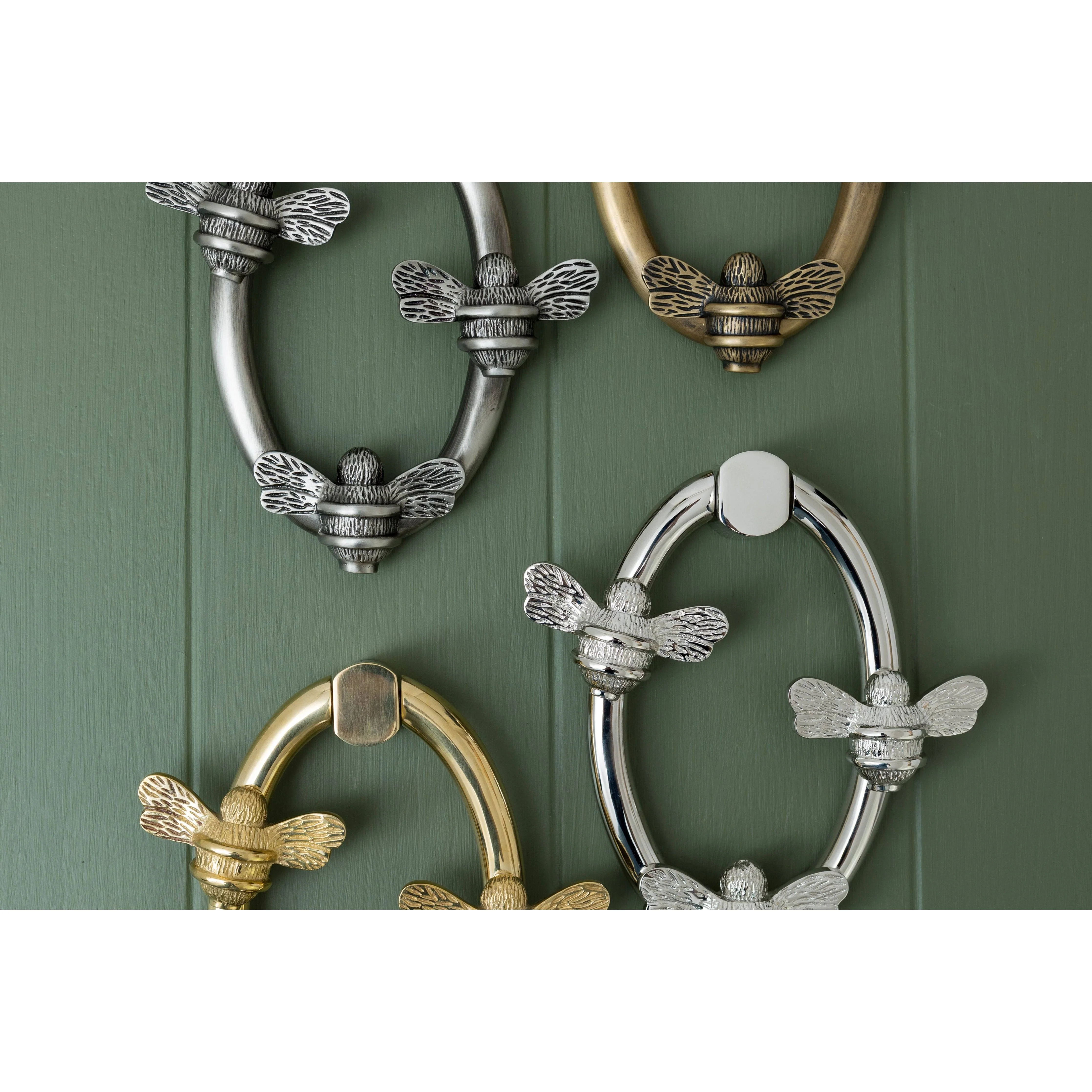 Solid Brass Nectar Bee Door Knockers - Premium Size - Image 2