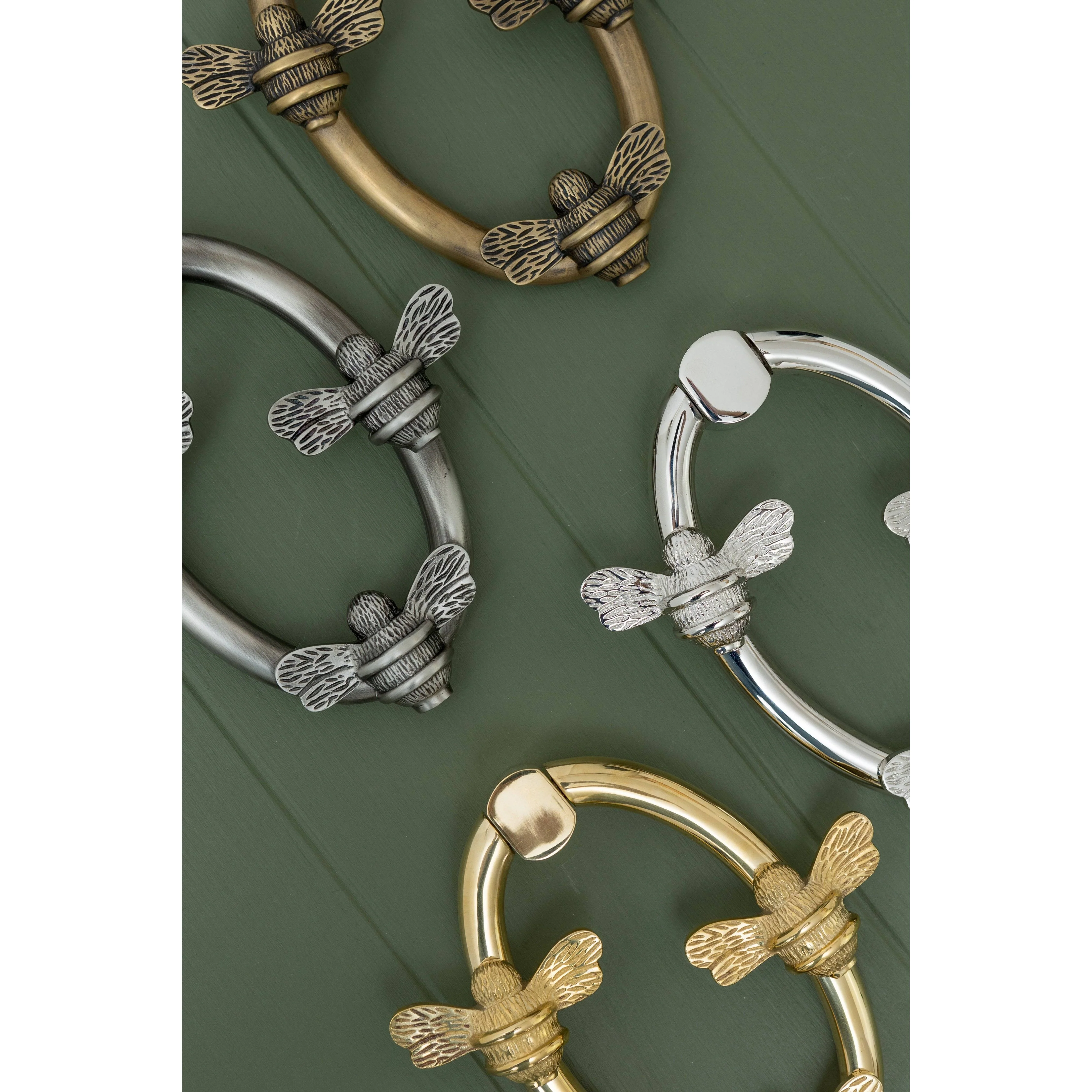 Solid Brass Nectar Bee Door Knockers - Premium Size - Image 3