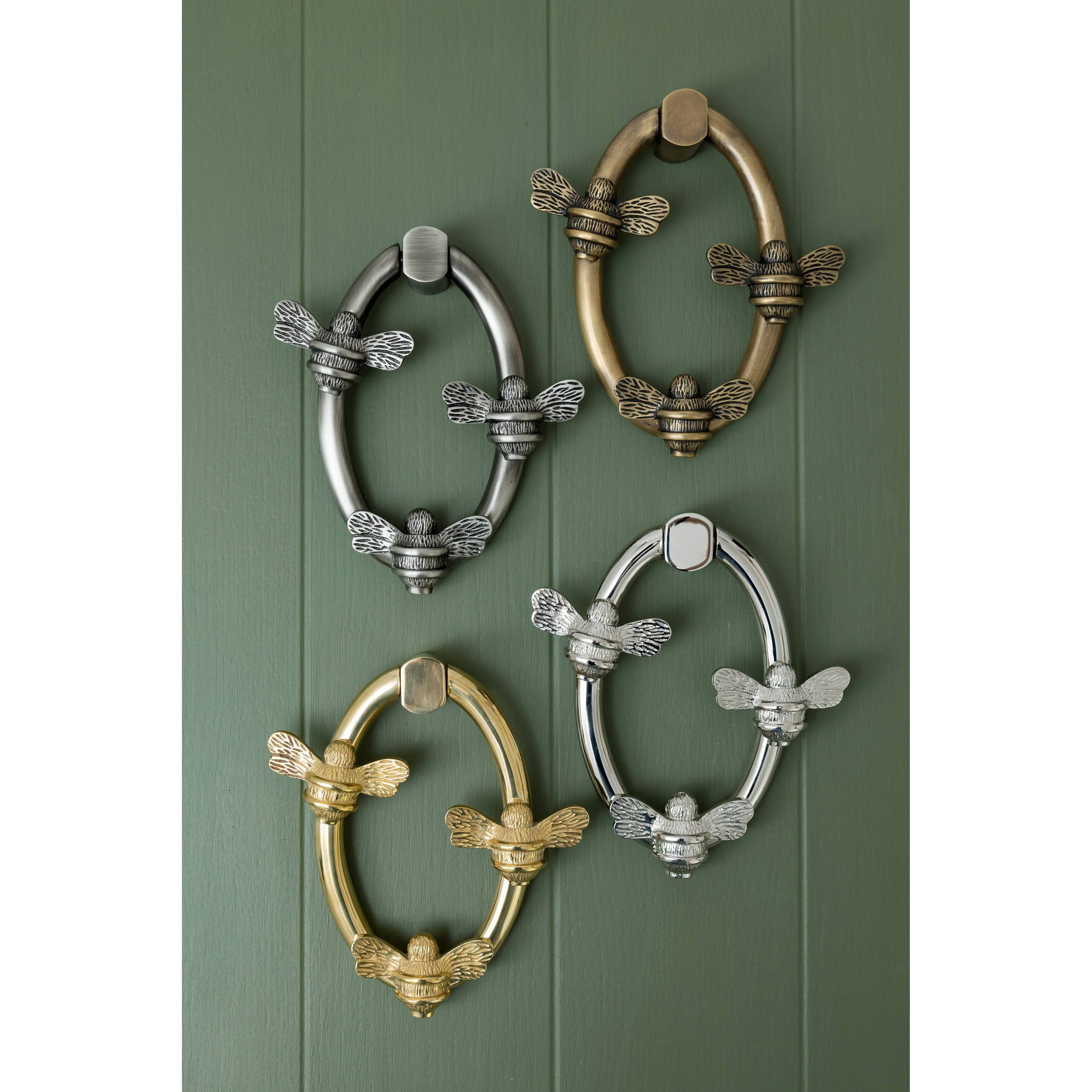 Solid Brass Nectar Bee Door Knockers - Premium Size - Image 4