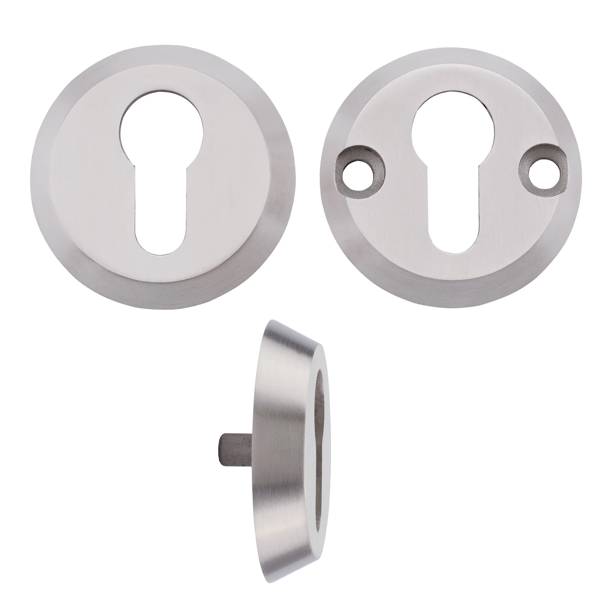 Anti Ligature Escutcheon - Euro Profile - Satin St. Steel - with Torx bolt - Image 2
