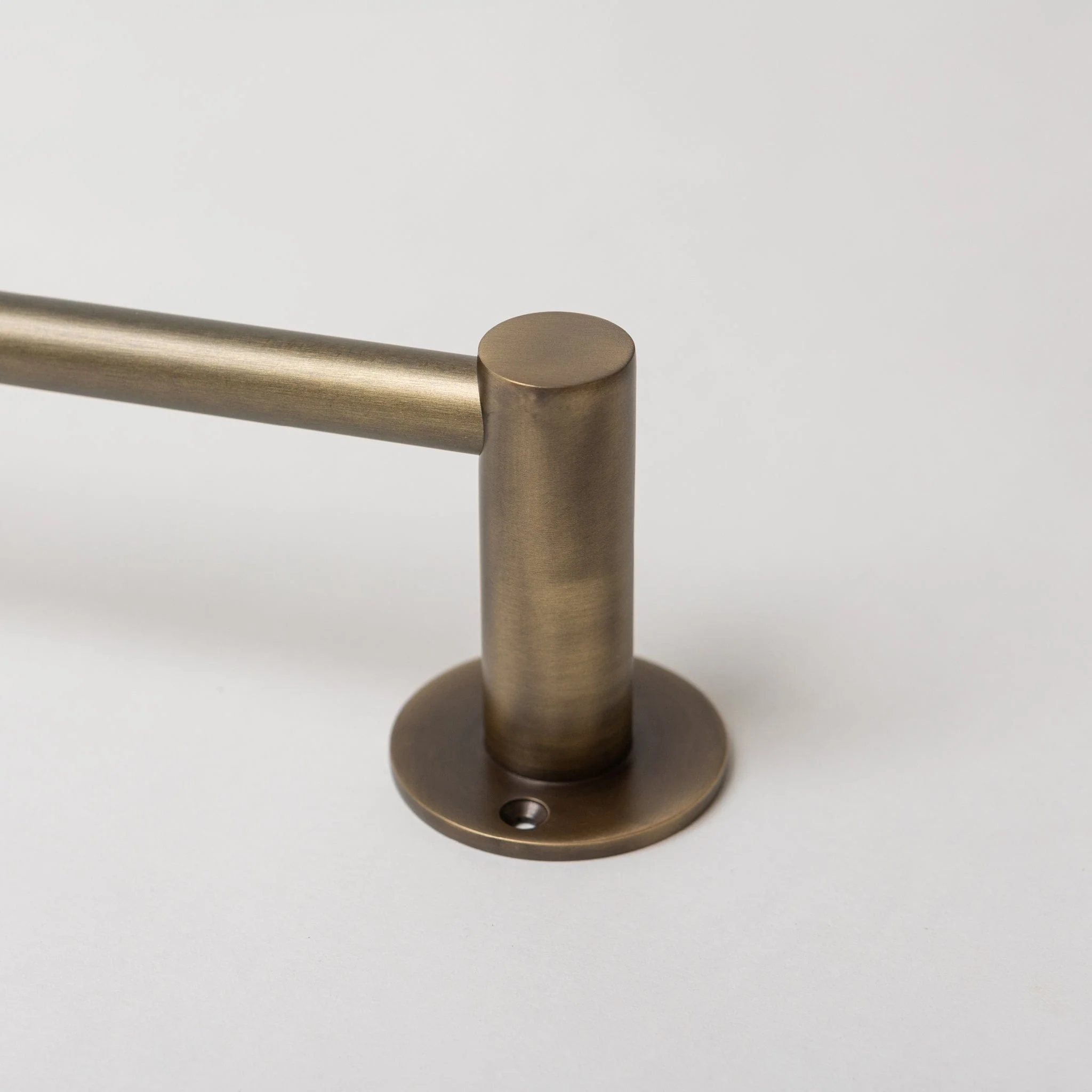 Antique Brass Hook Rail with 3 Brass Hooks - Solid Brass - Image 3