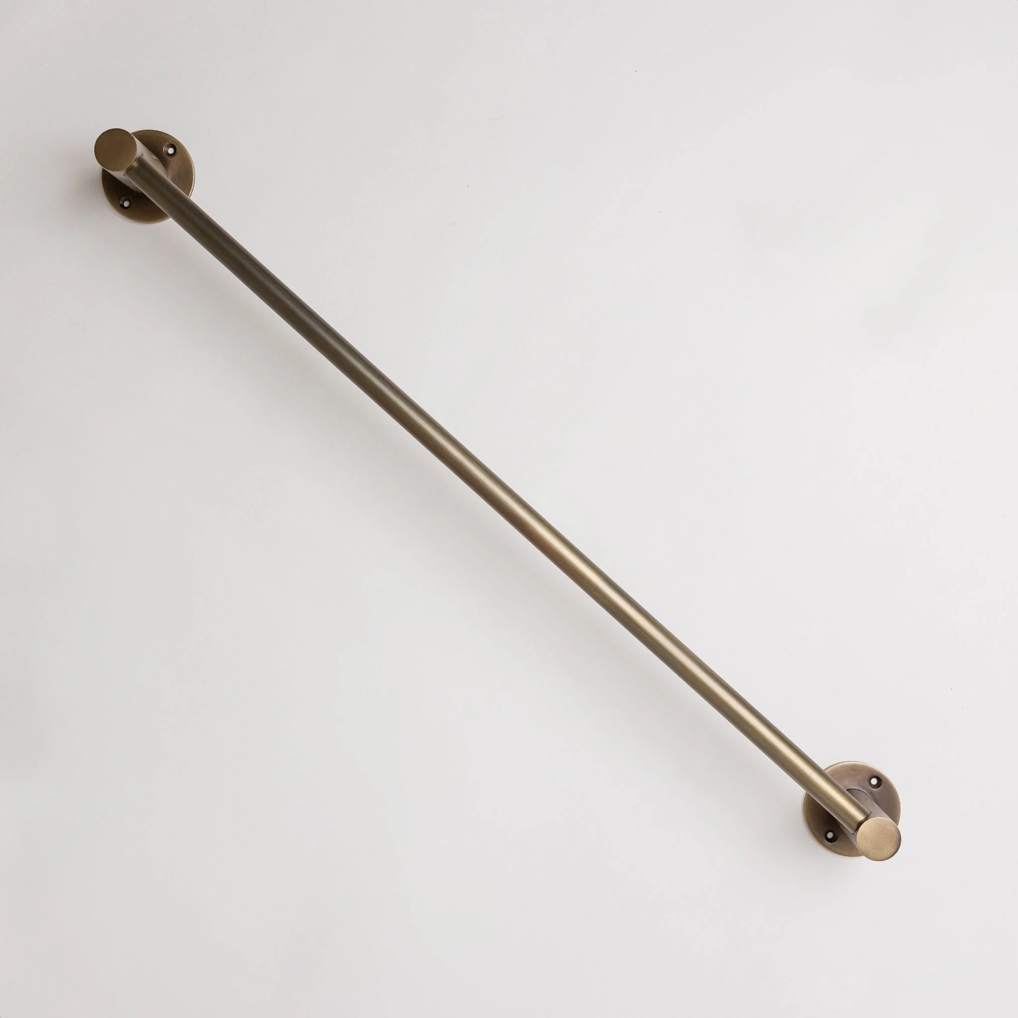 Antique Brass Hook Rail with 3 Brass Hooks - Solid Brass - Image 4