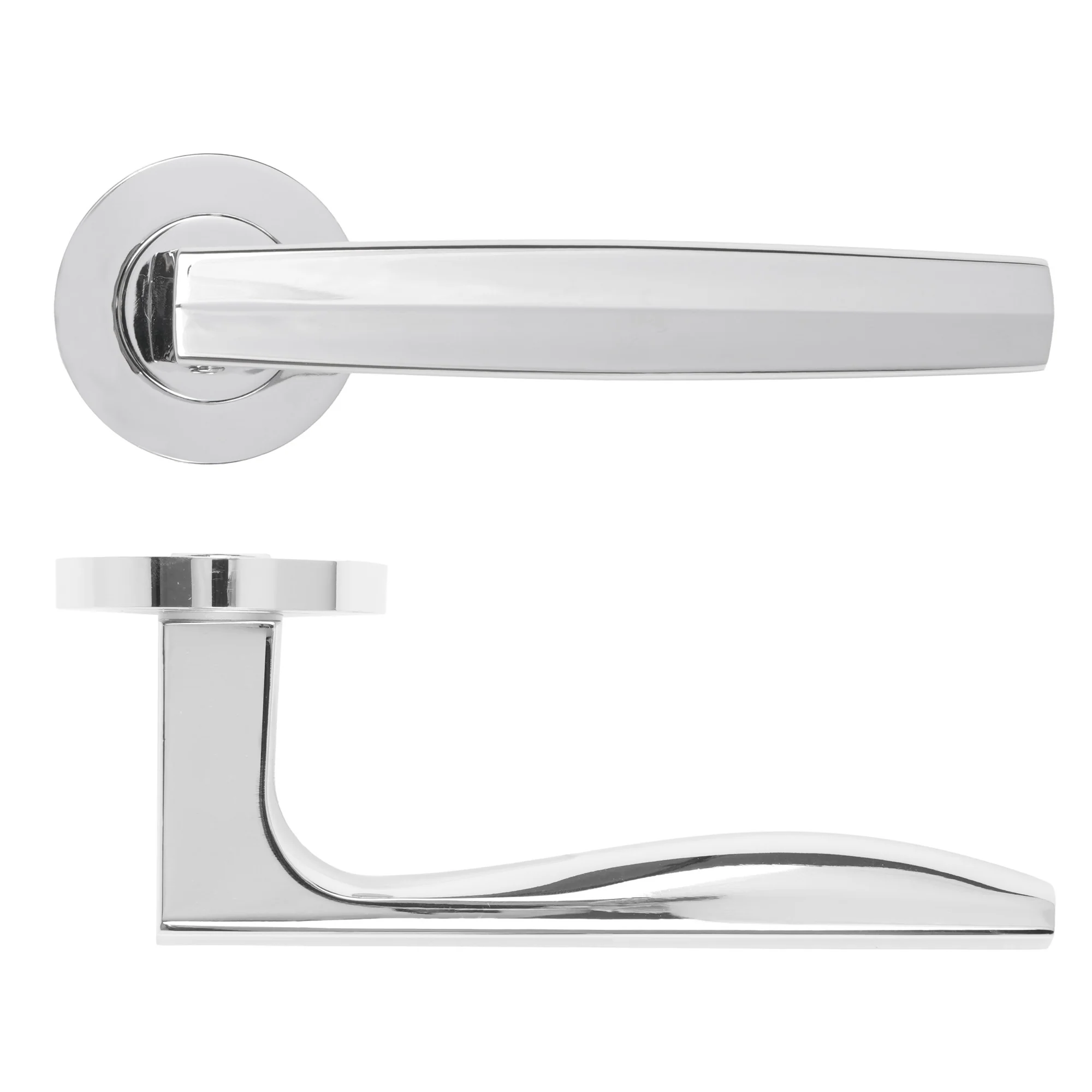 Appenine Lever Handle on Round Rose - Image 2
