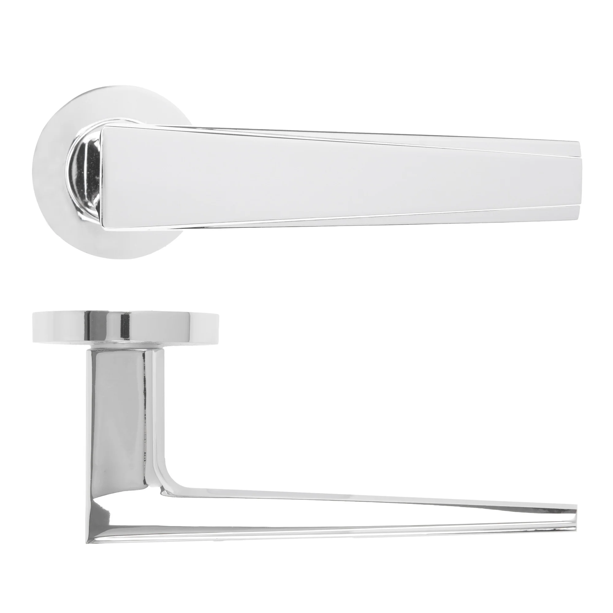 Veloce Lever Handle on Round Rose - Image 2