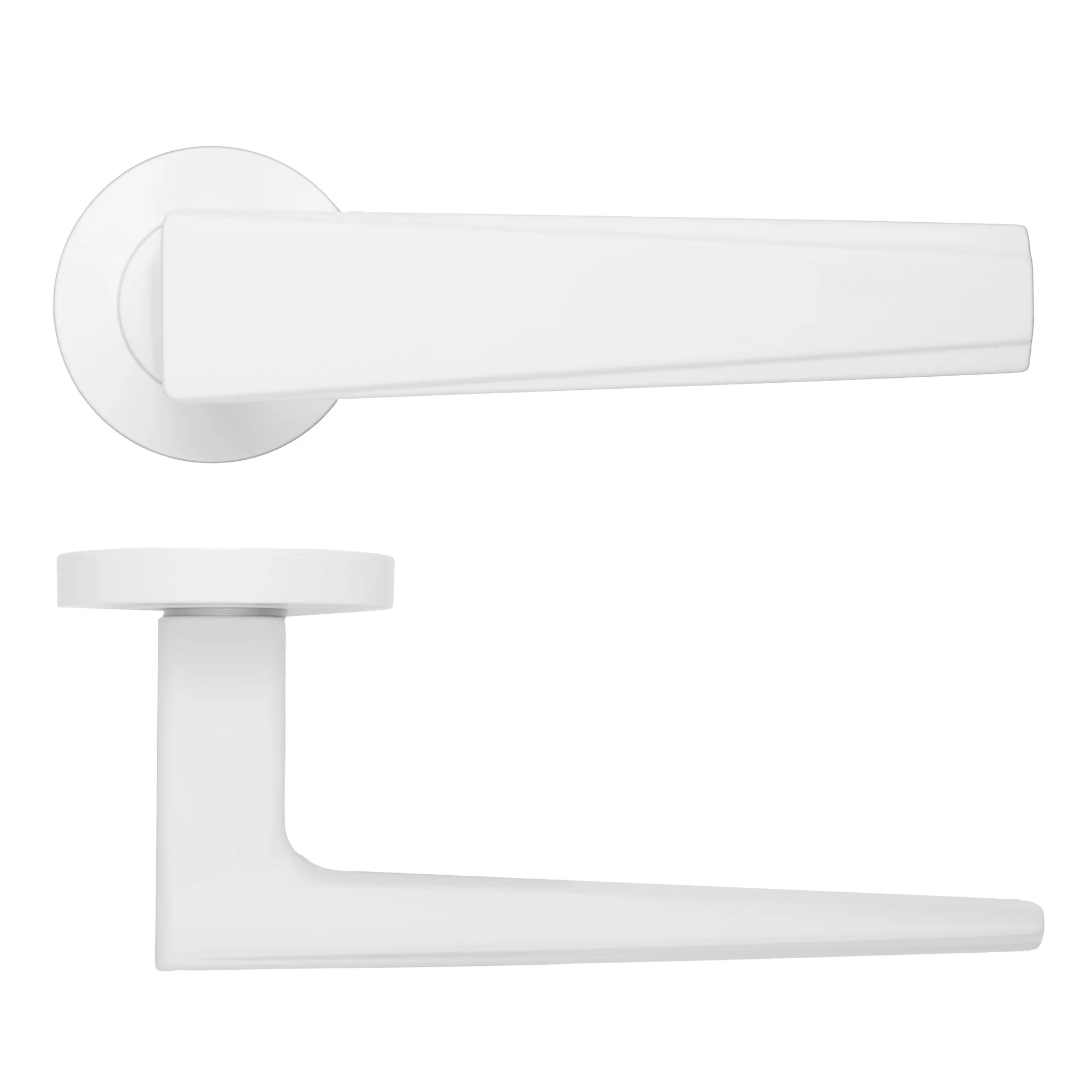 Veloce Lever Handle on Round Rose - Image 4