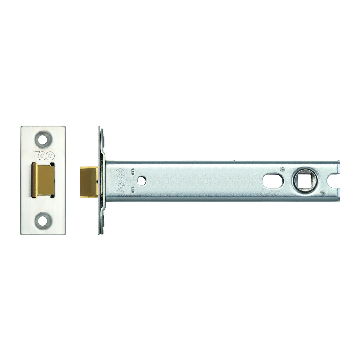Zoo Hardware Tubular Latch 76mm — Square Forend, Satin Stainless (for Knobs) - Image 6