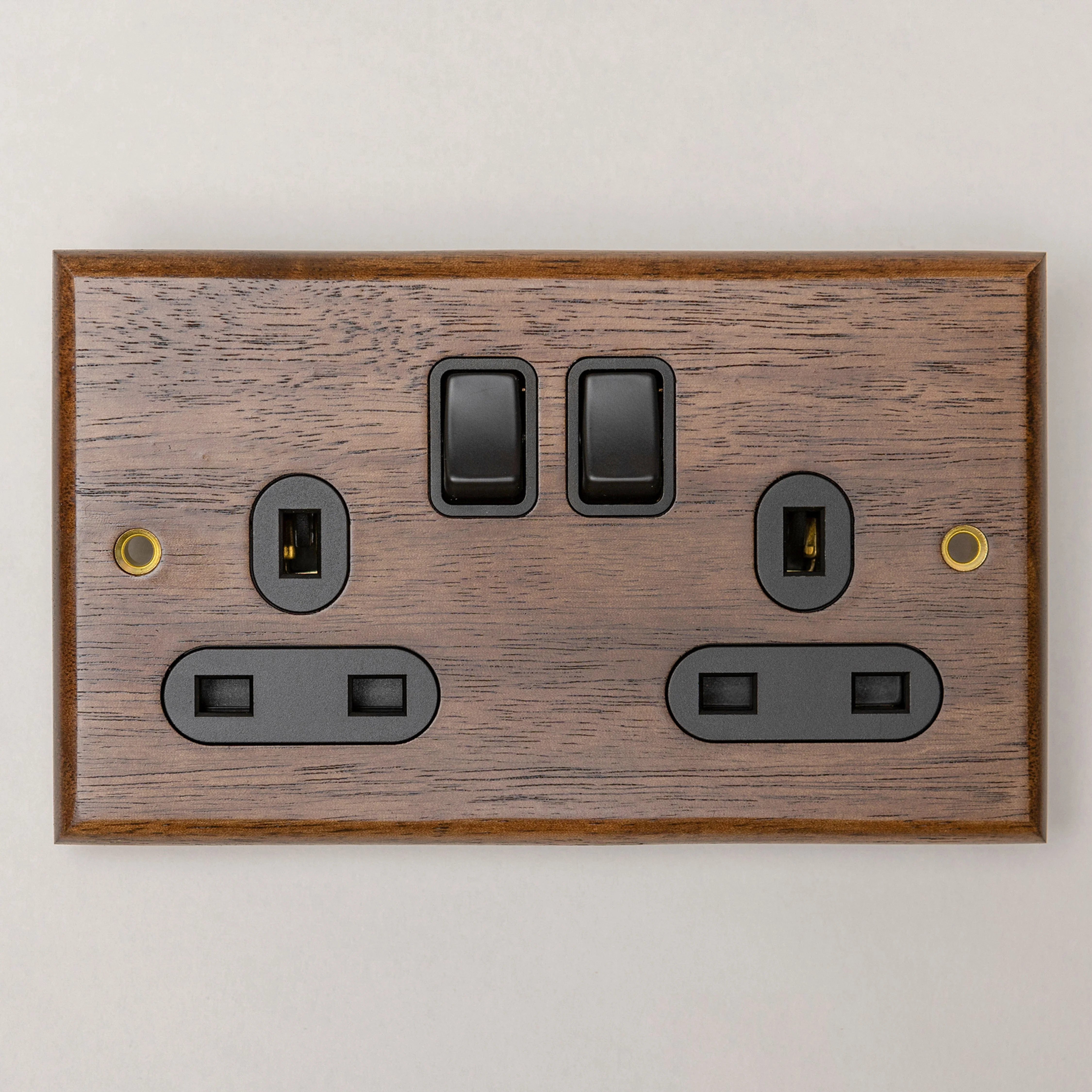 Brass Bee Black Walnut Switch & Socket — 1 Gang 2-Way Toggle (W Series) - Image 6